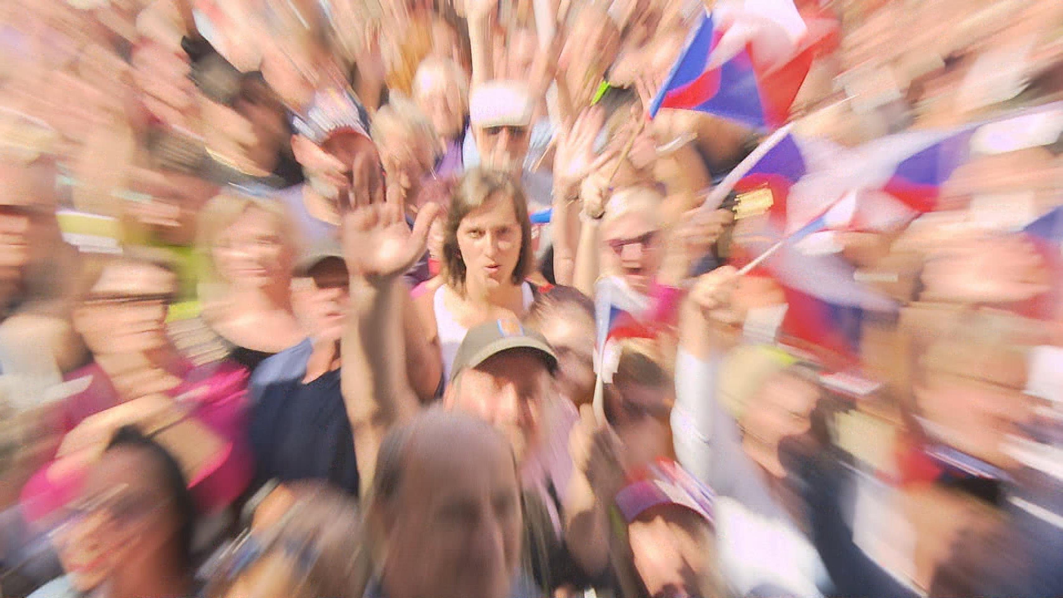 Demonštrácia v Prahe.