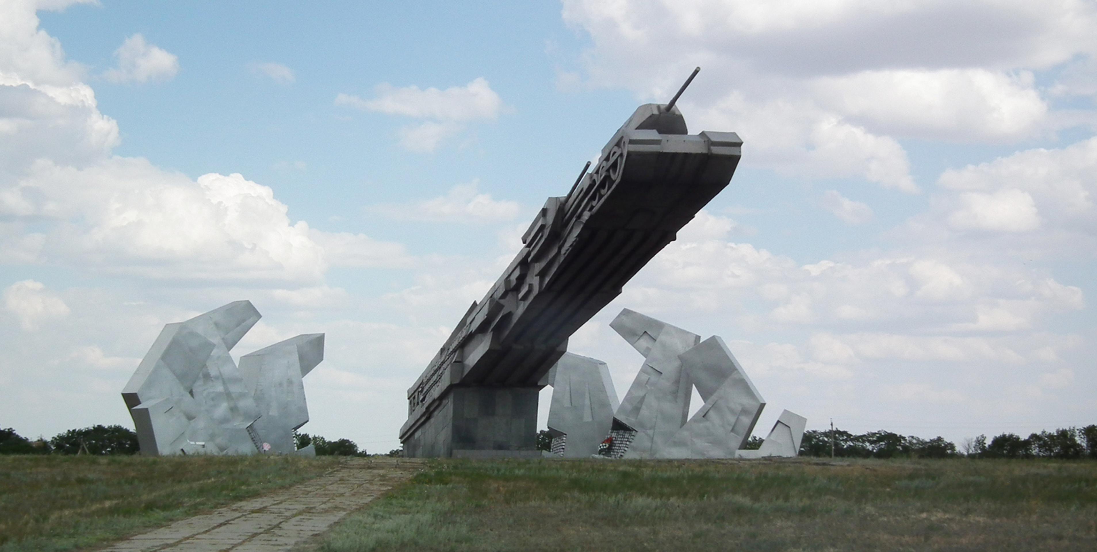 Vojnový tank ako pamätník vo Volgograde.