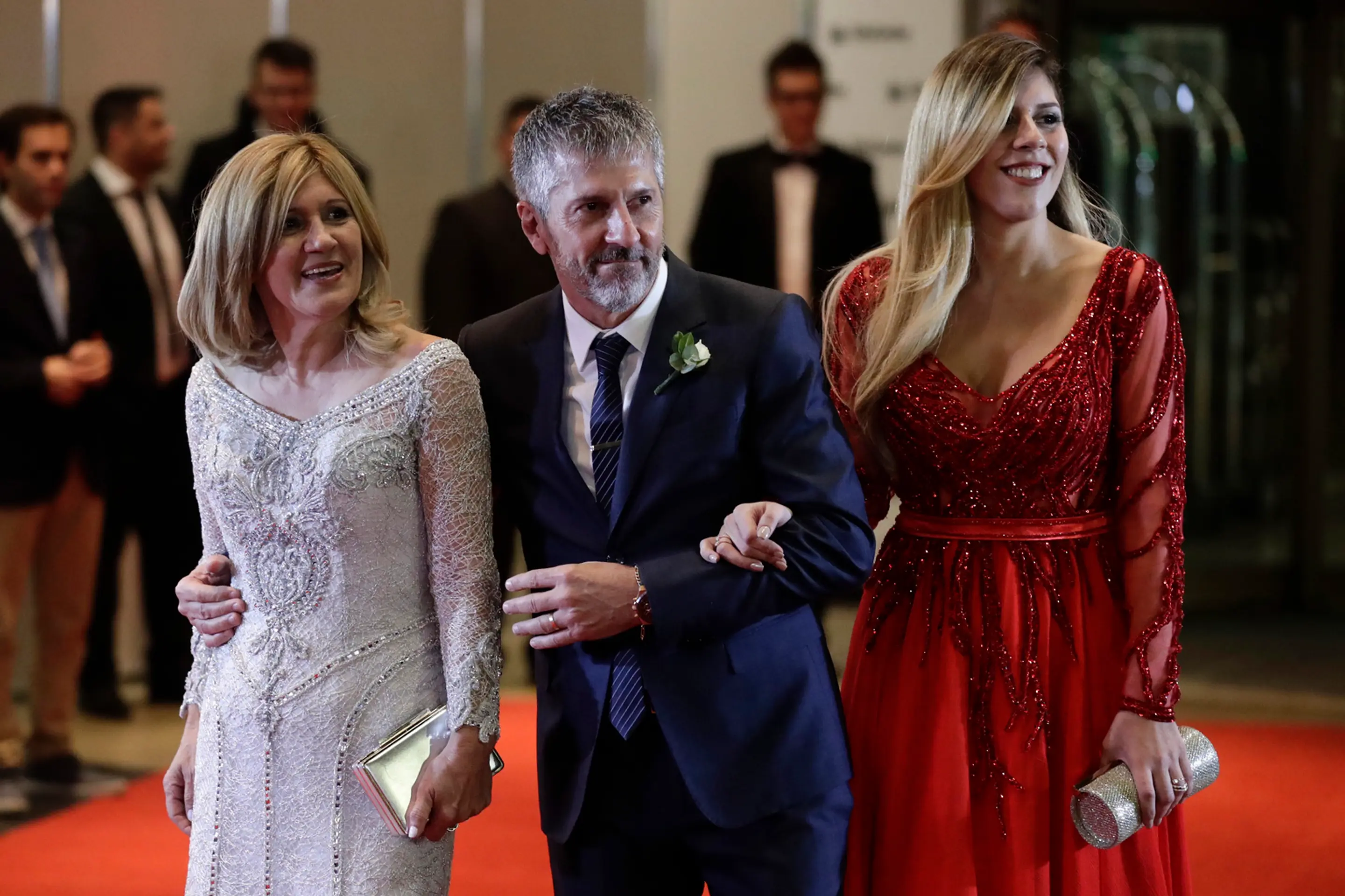 Rodičia Lionela Messiho Celia Maria Cuccittiniová (vľavo), Jorge Messi a jeho sestra Maria Sol.