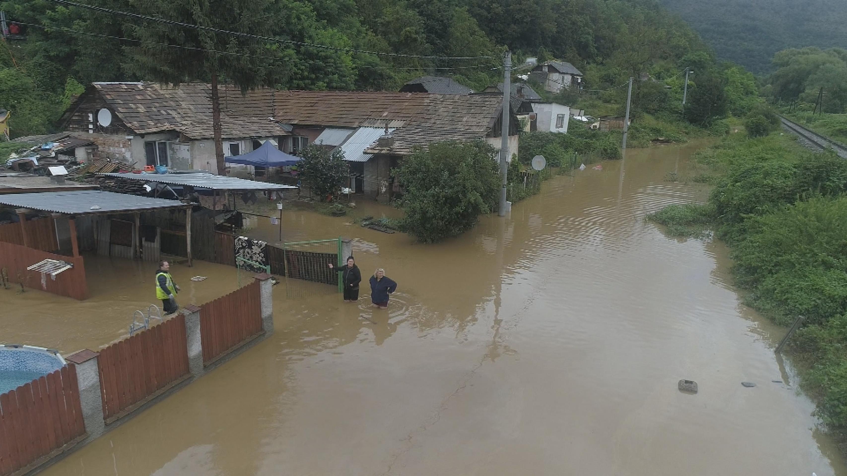Povodne v okolí Rožňavy.