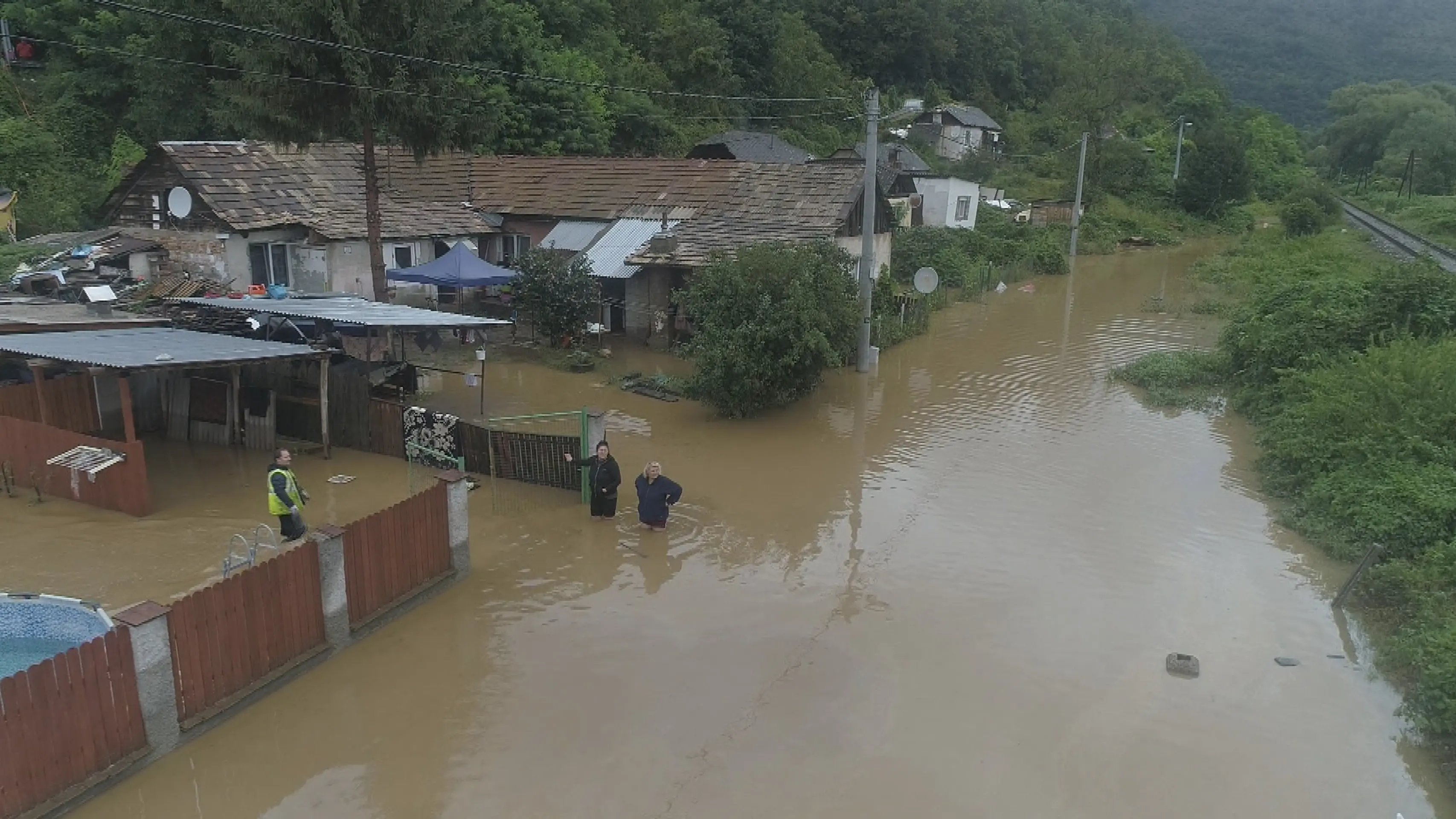 Povodne v okolí Rožňavy.
