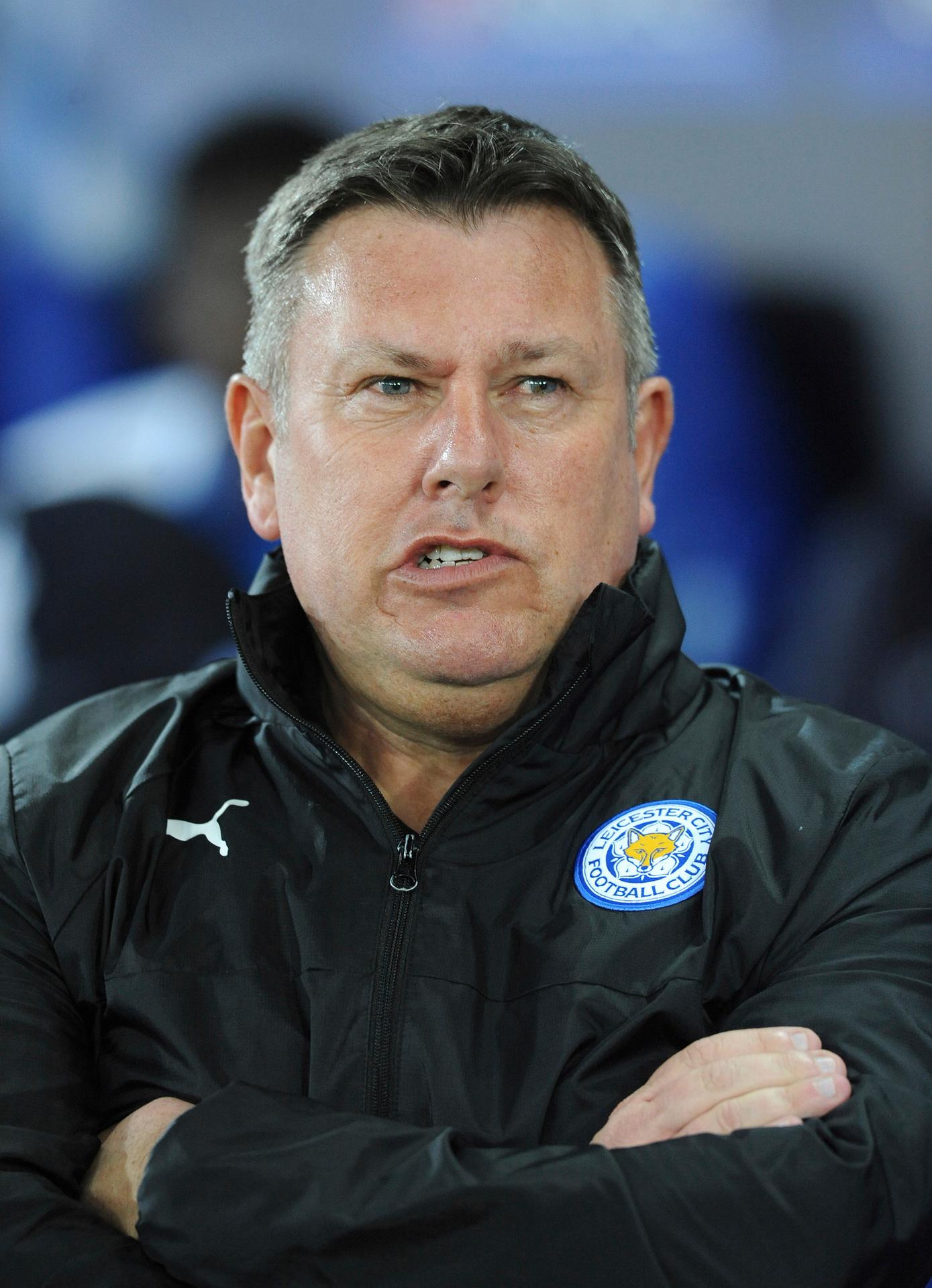 Tréner Leicestru Craig Shakespeare počas odvety osemfinále LM proti Seville.