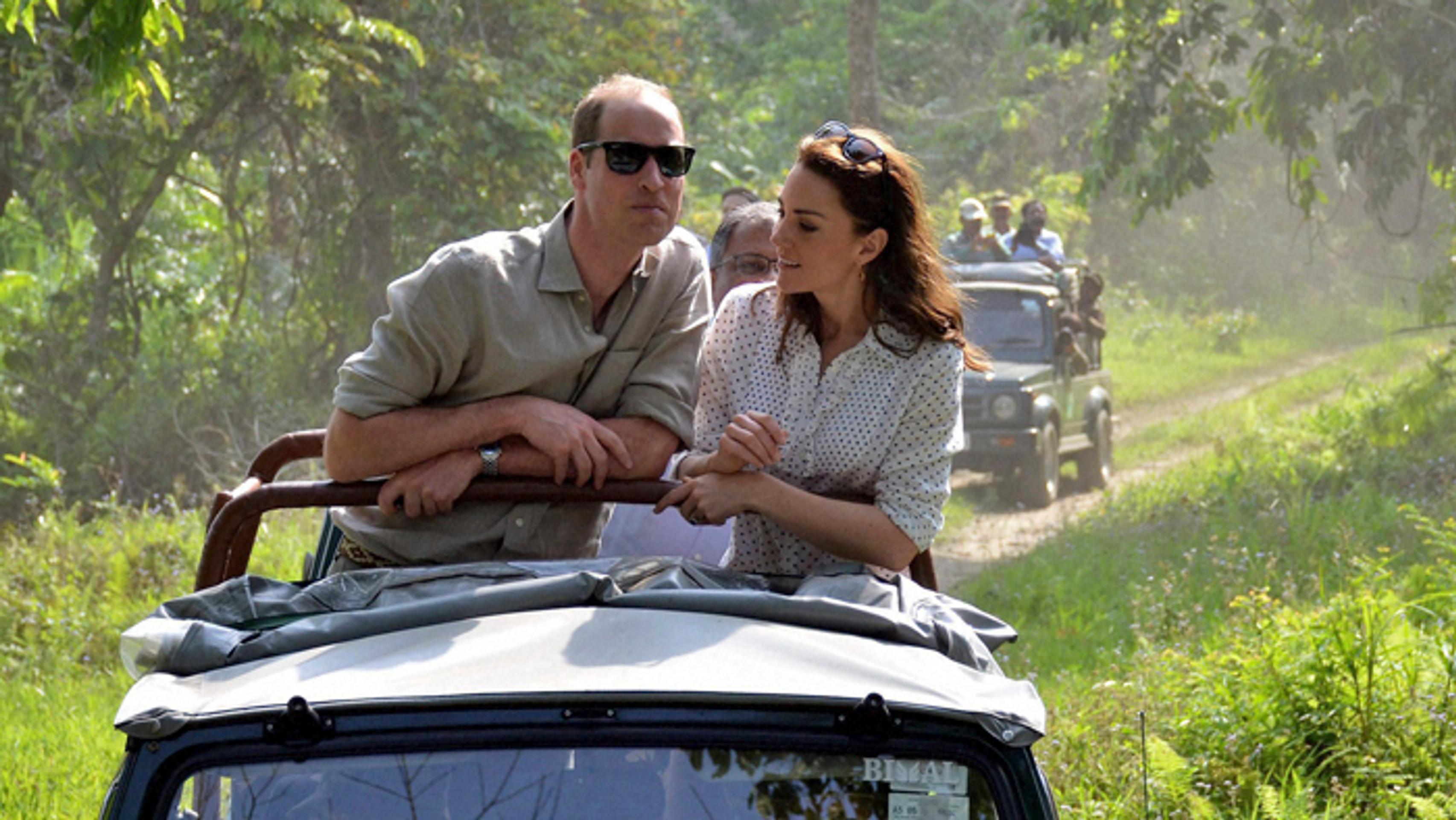William a Kate na návšteve indického národného parku Kaziranga.