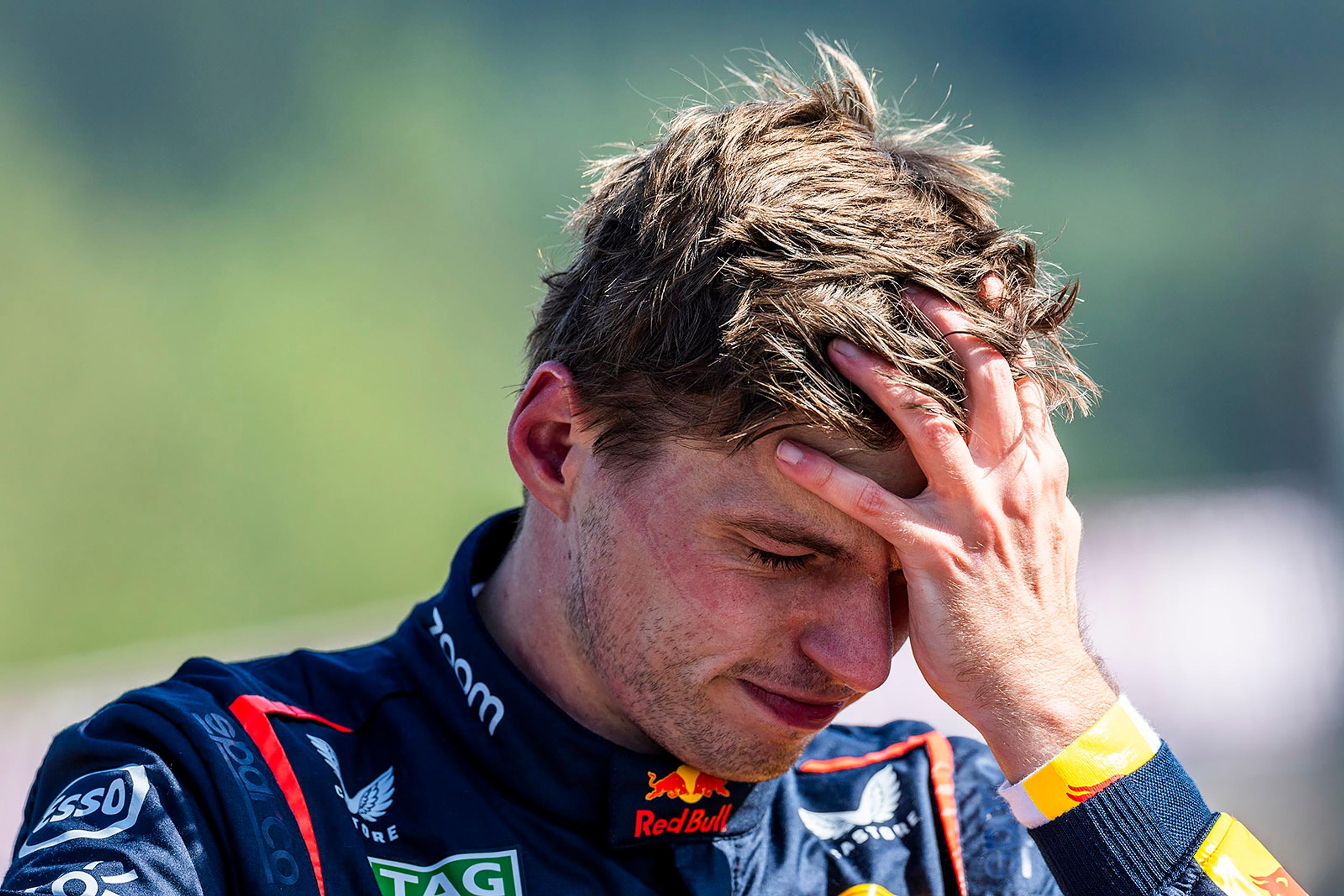 Frustrovaný Holanďan Max Verstappen.