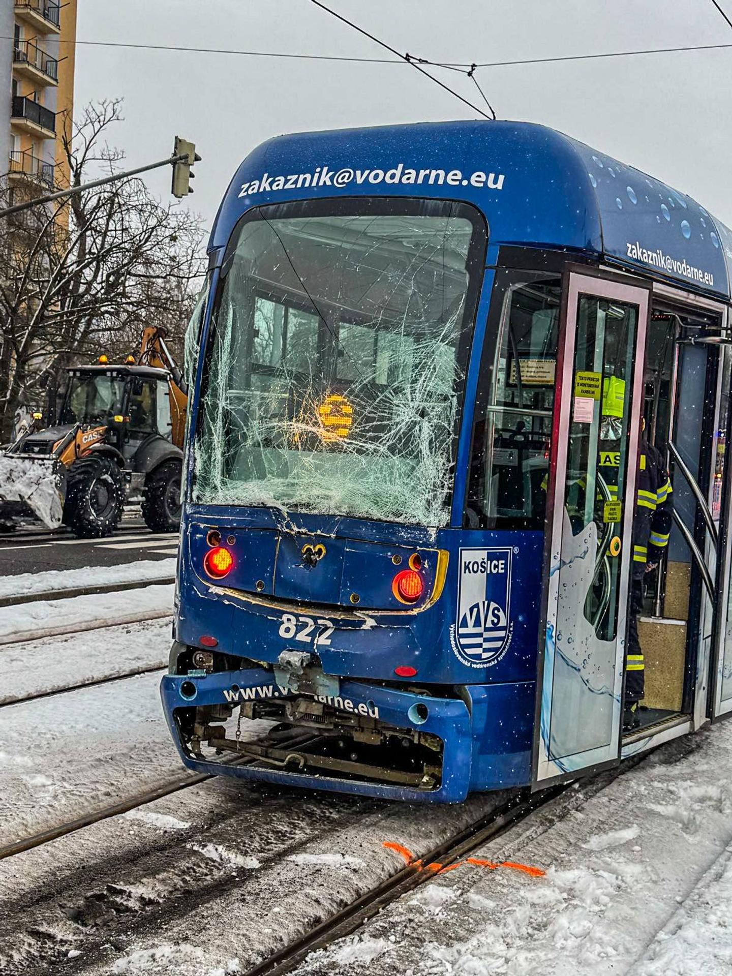 Zrážka električiek v Košiciach