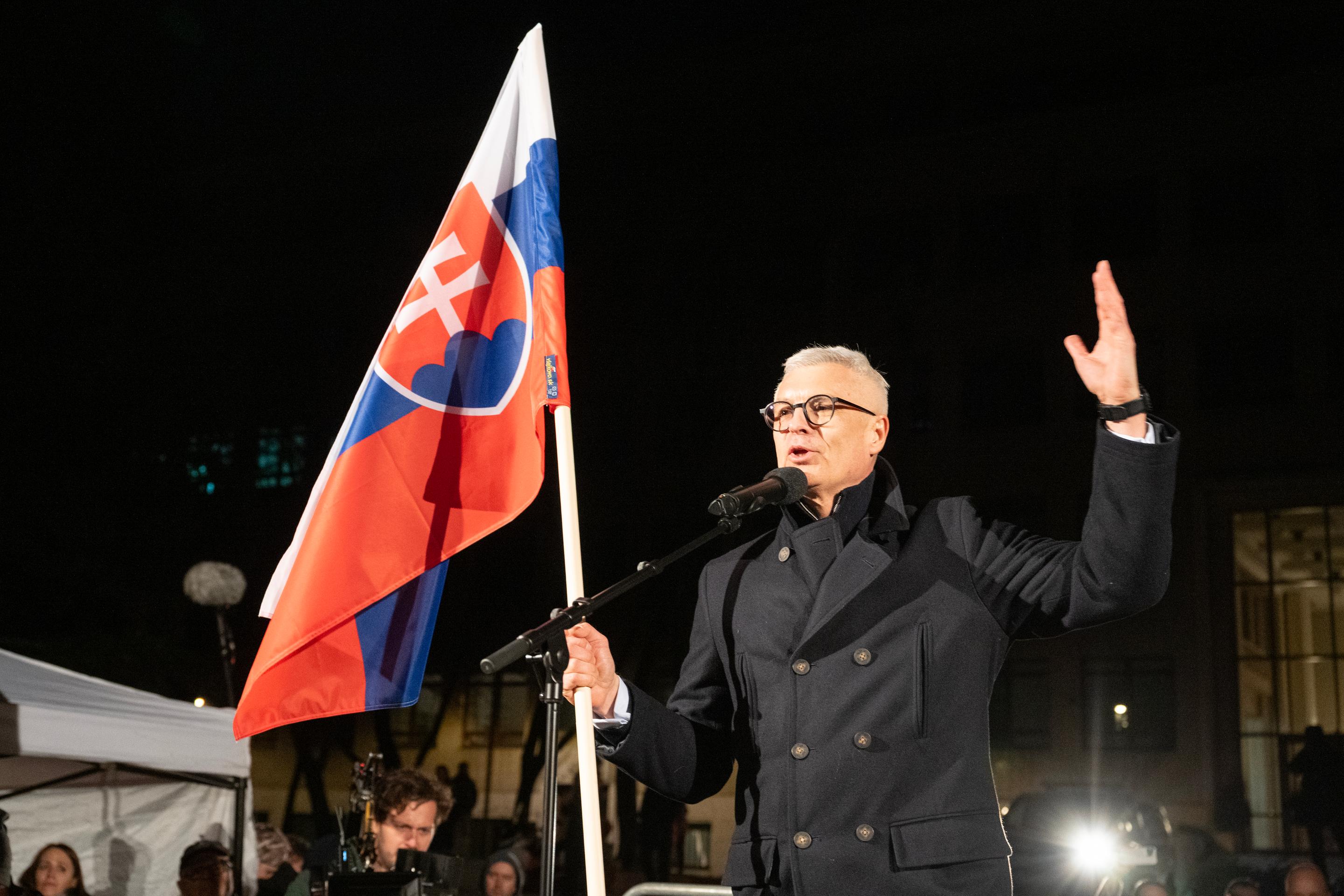 Zhromaždenie na podporu Ivana Korčoka