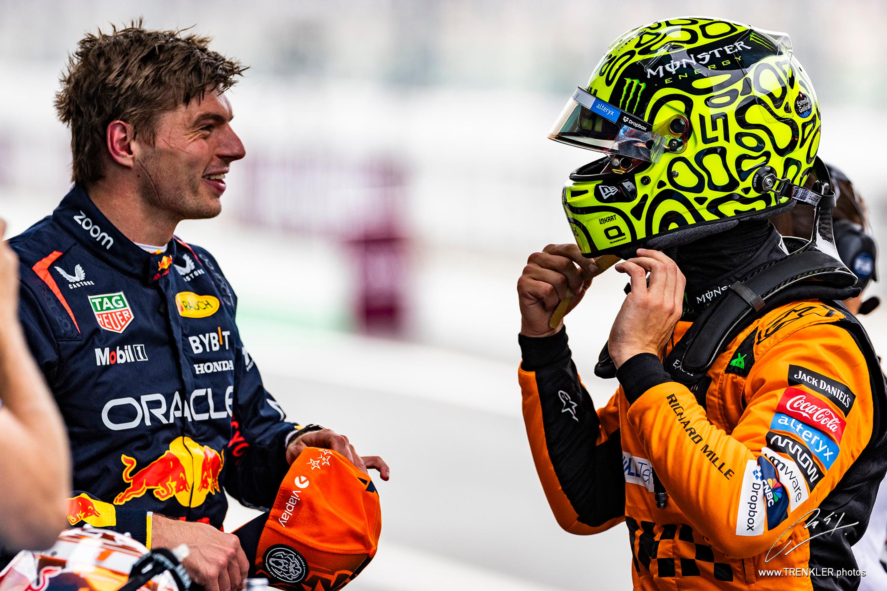 Dvaja najlepší jazdci aktuálnej sezóny Max Verstappen a Lando Norris.
