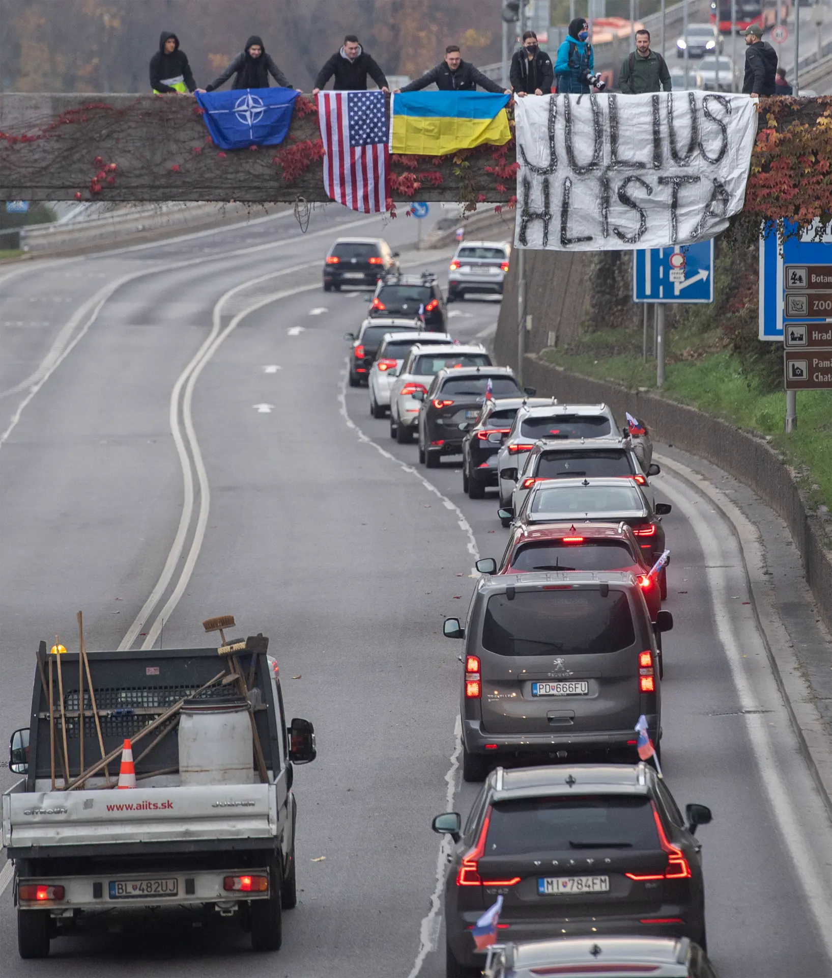 Autoprotest strany Smer-SD v Bratislave