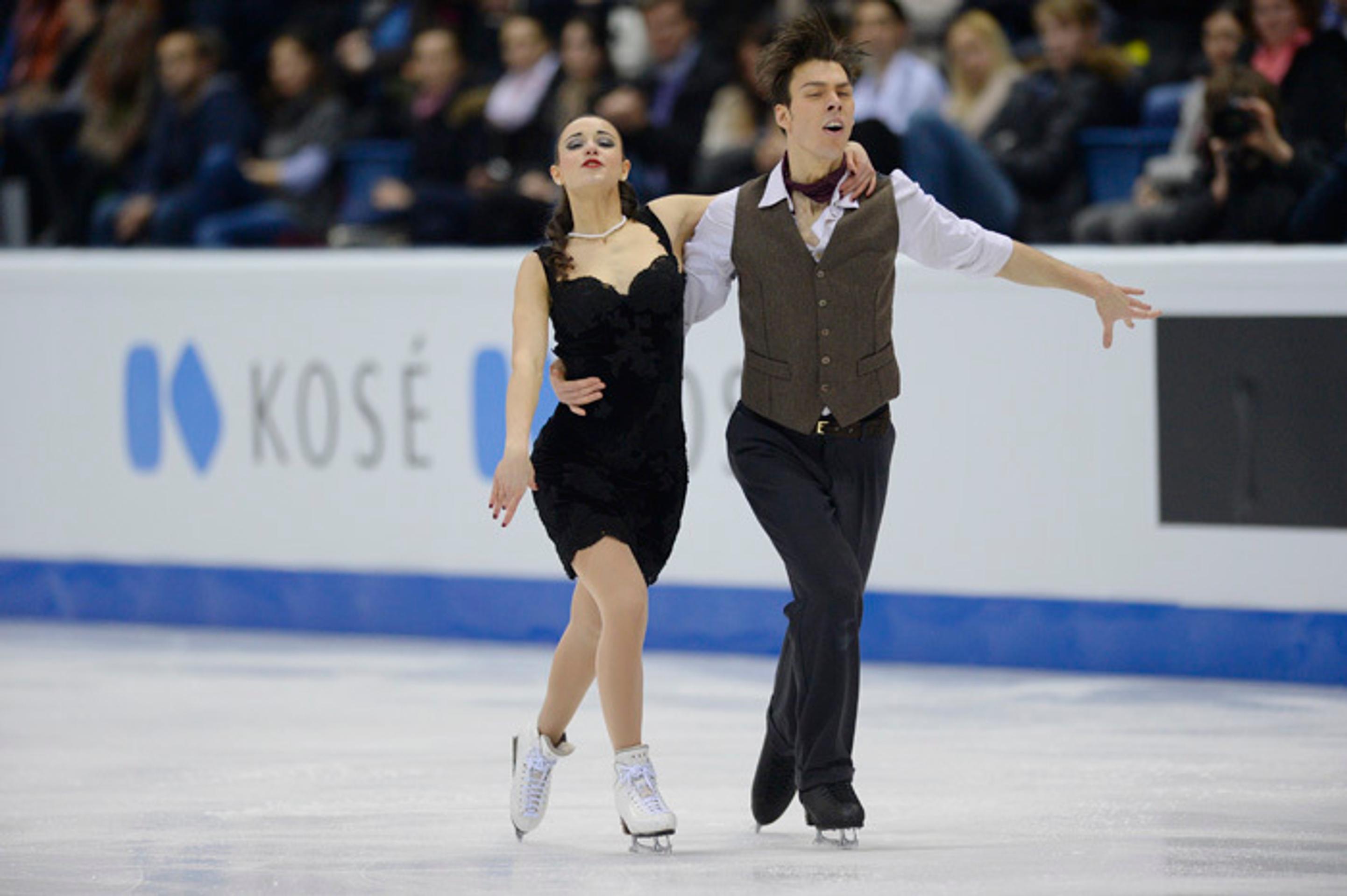 Lukáš Csölley a Federica Testová počas voľnej jazdy v súťaži tanečných párov na ME.