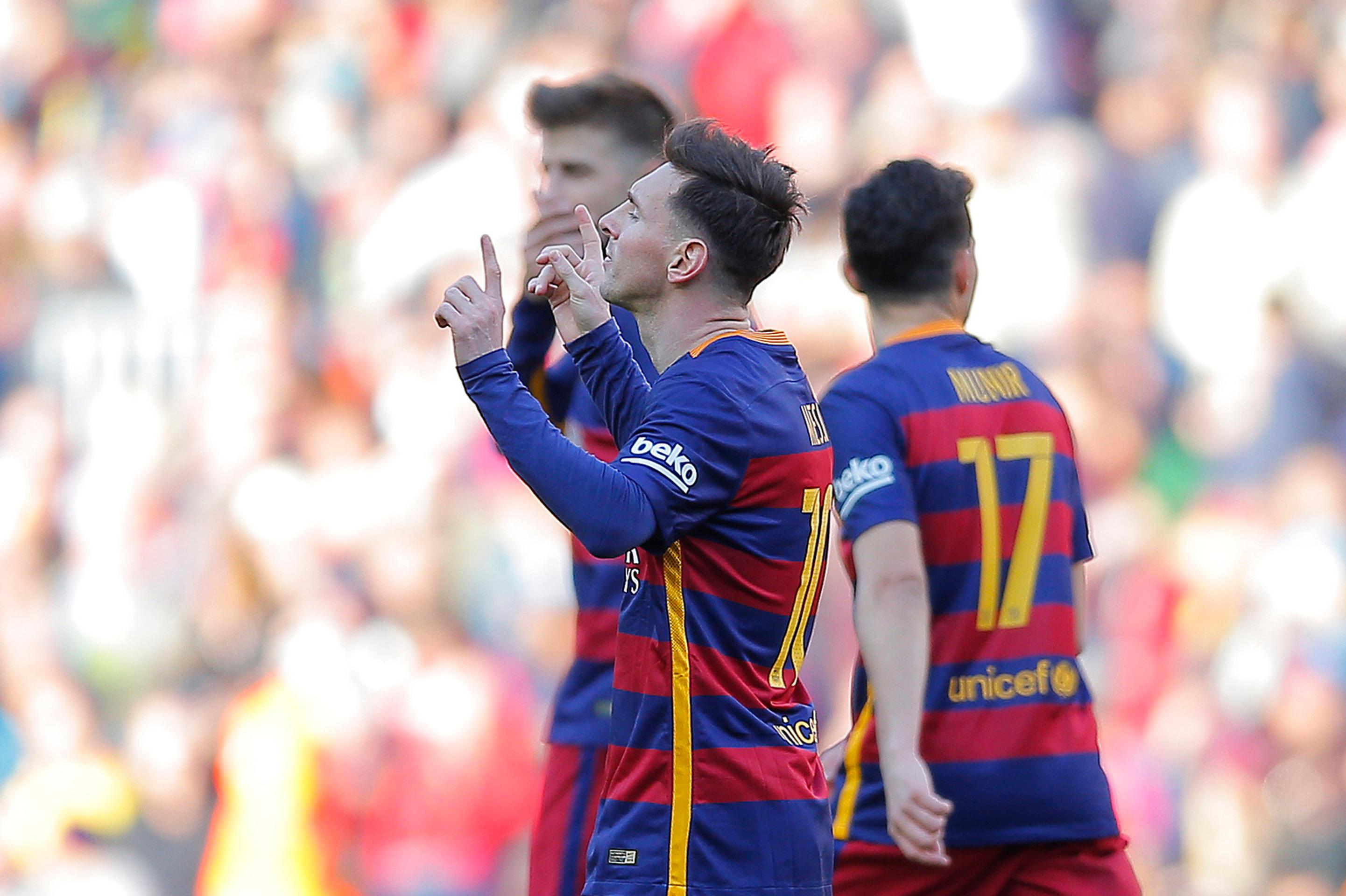 Lionel Messi v zápase proti Getafe.