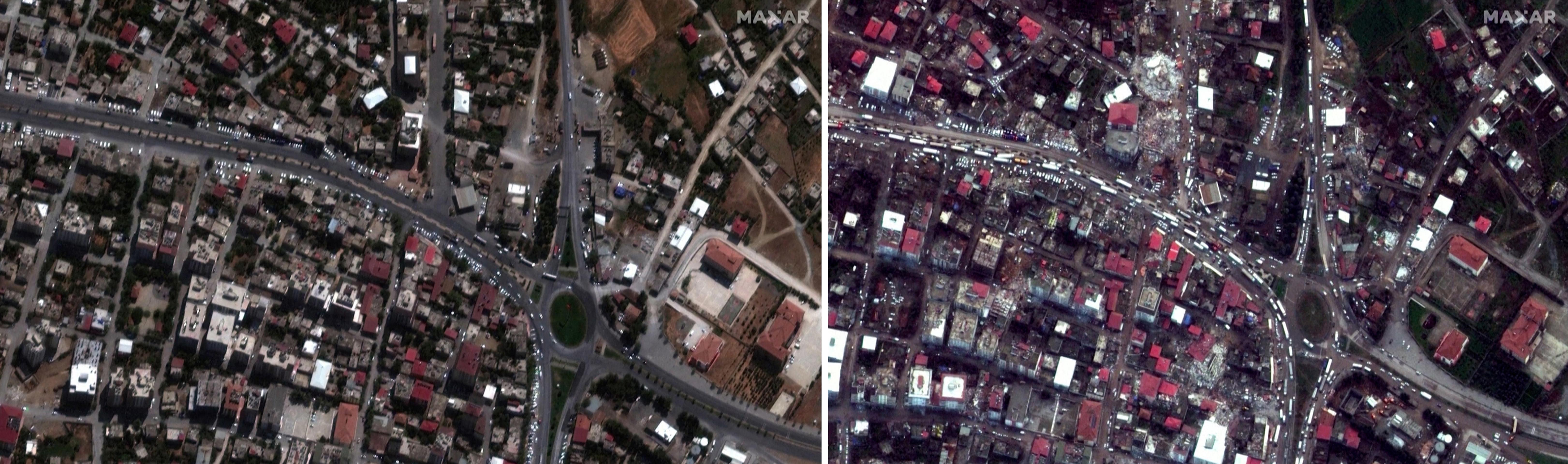 Pred a po: Turecké mesto Nurdagi po ničivom zemetrasení