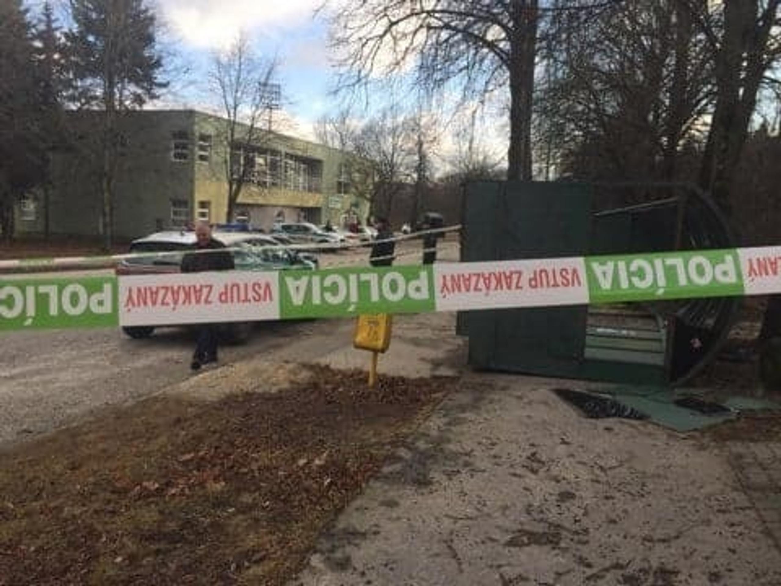 Mladý muž v rukách polície.