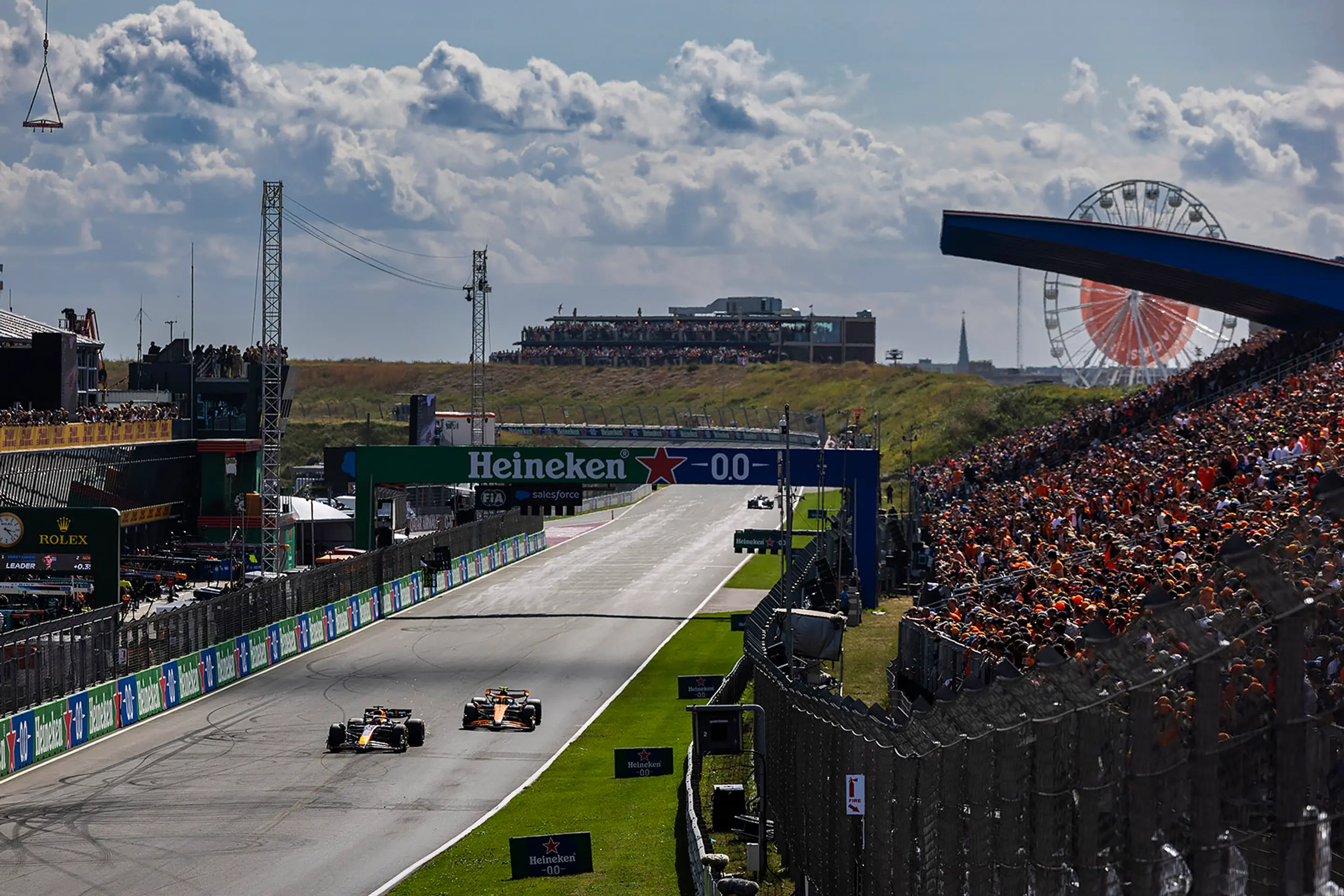 Dvojica najlepších na VC Holandska Lando Norris a Max Verstappen.
