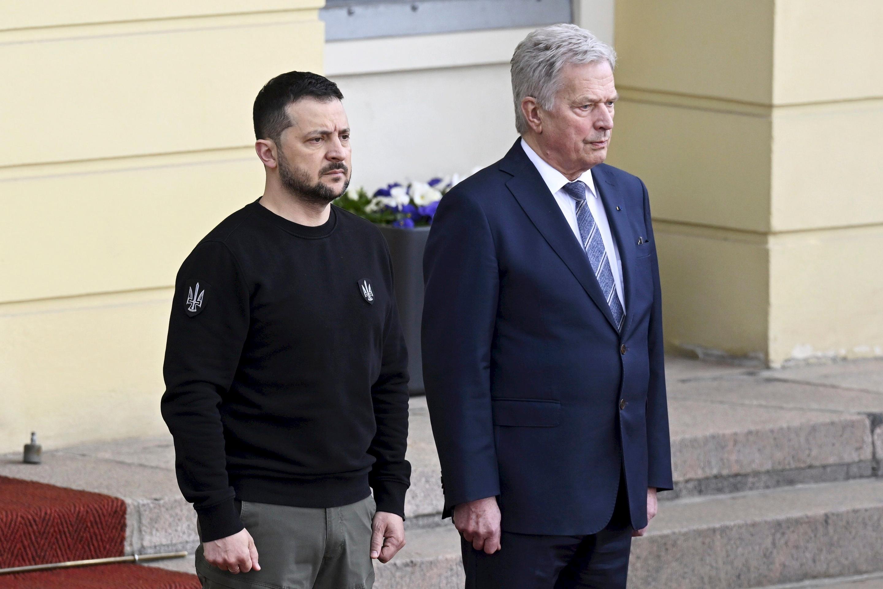 Ukrajinský prezident Volodymyr Zelenskyj počas návštevy Fínska