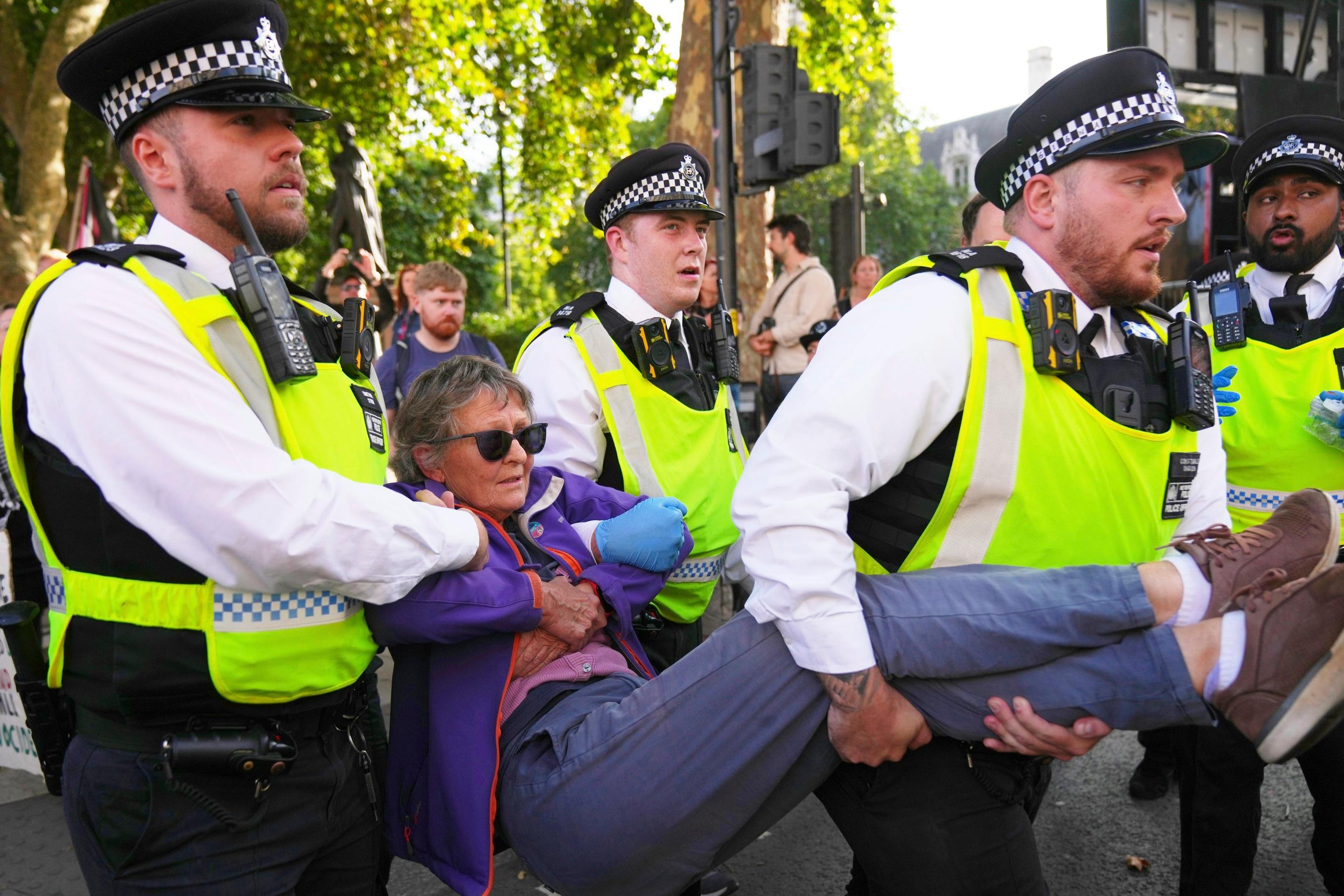 Propalestínske protesty v Londýne