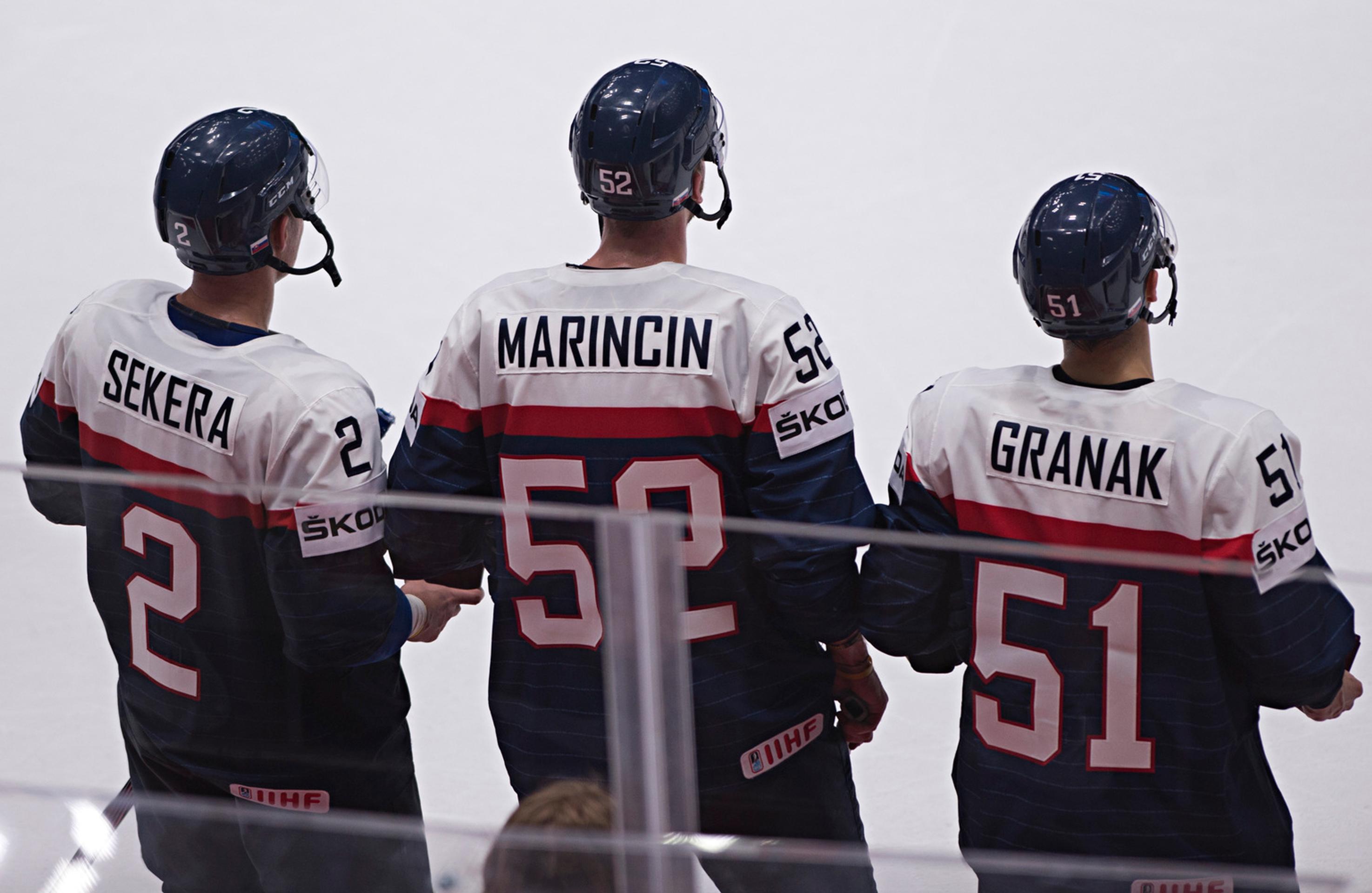 Trojicu Sekera, Marinčin, Graňák ohodnotili organizátori ako najlepších hráčov Slovenska na MS.