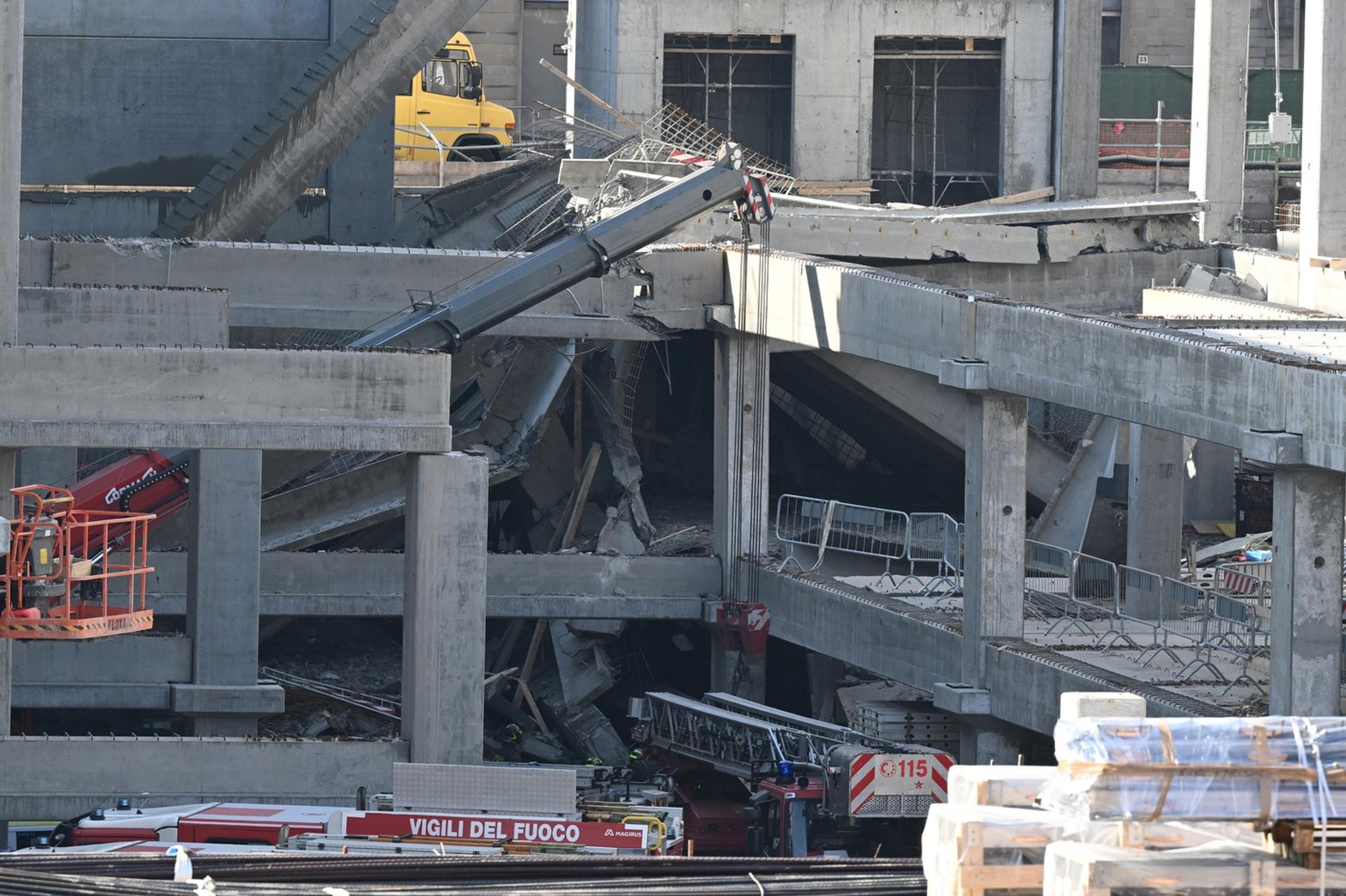 Nehoda na stavbe vo Florencii.