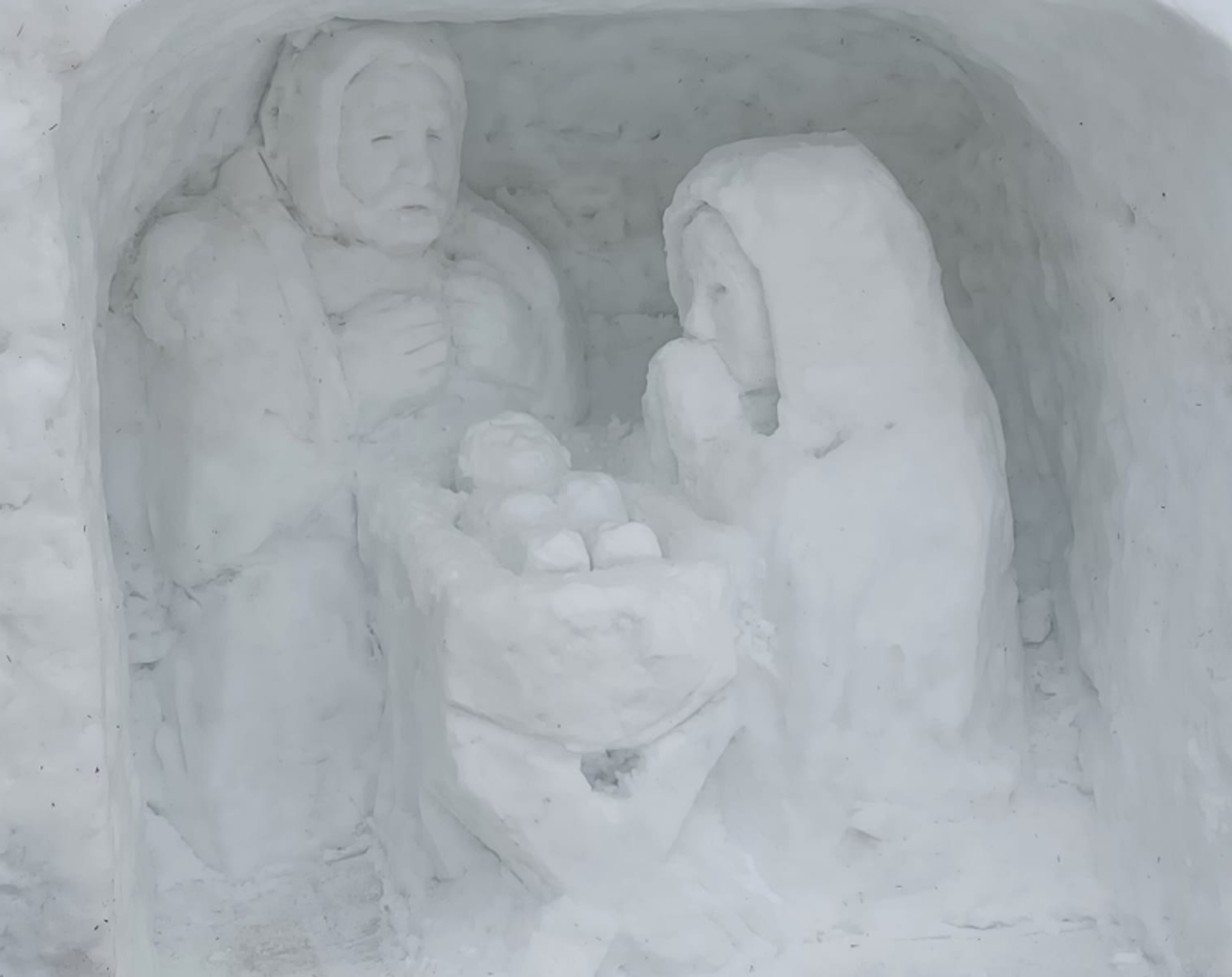 Legendárny snežný betlehem.