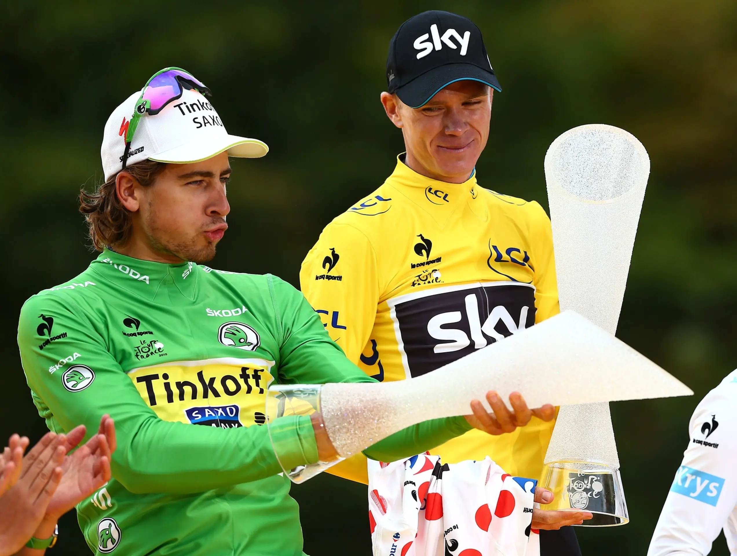 Peter Sagan a Chris Froome