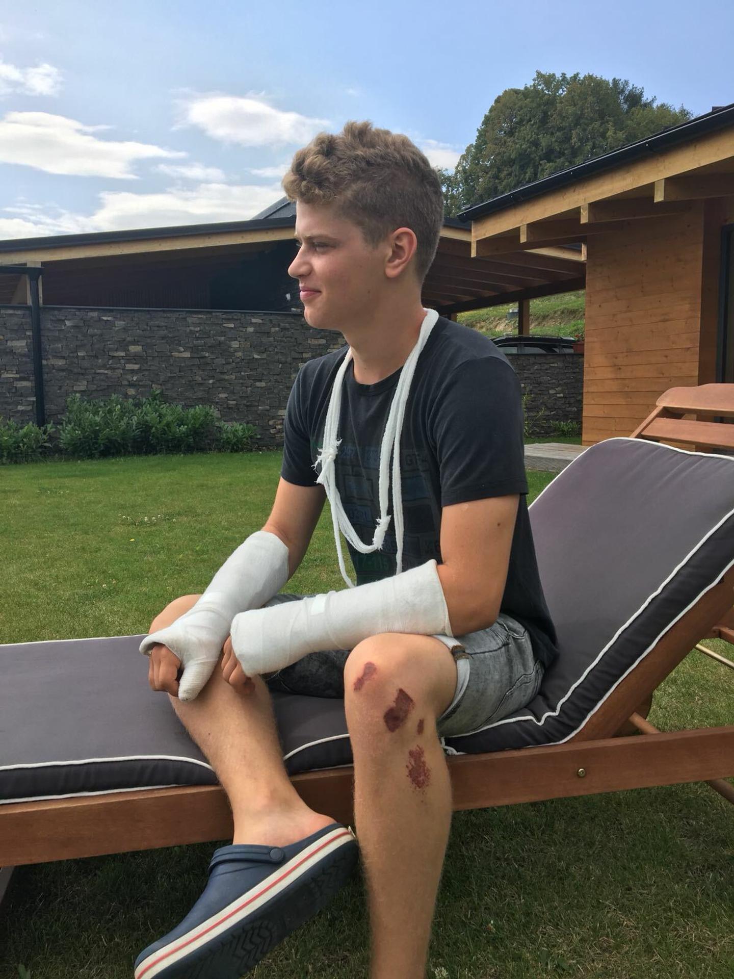 Oliver Oswald po nehode! 