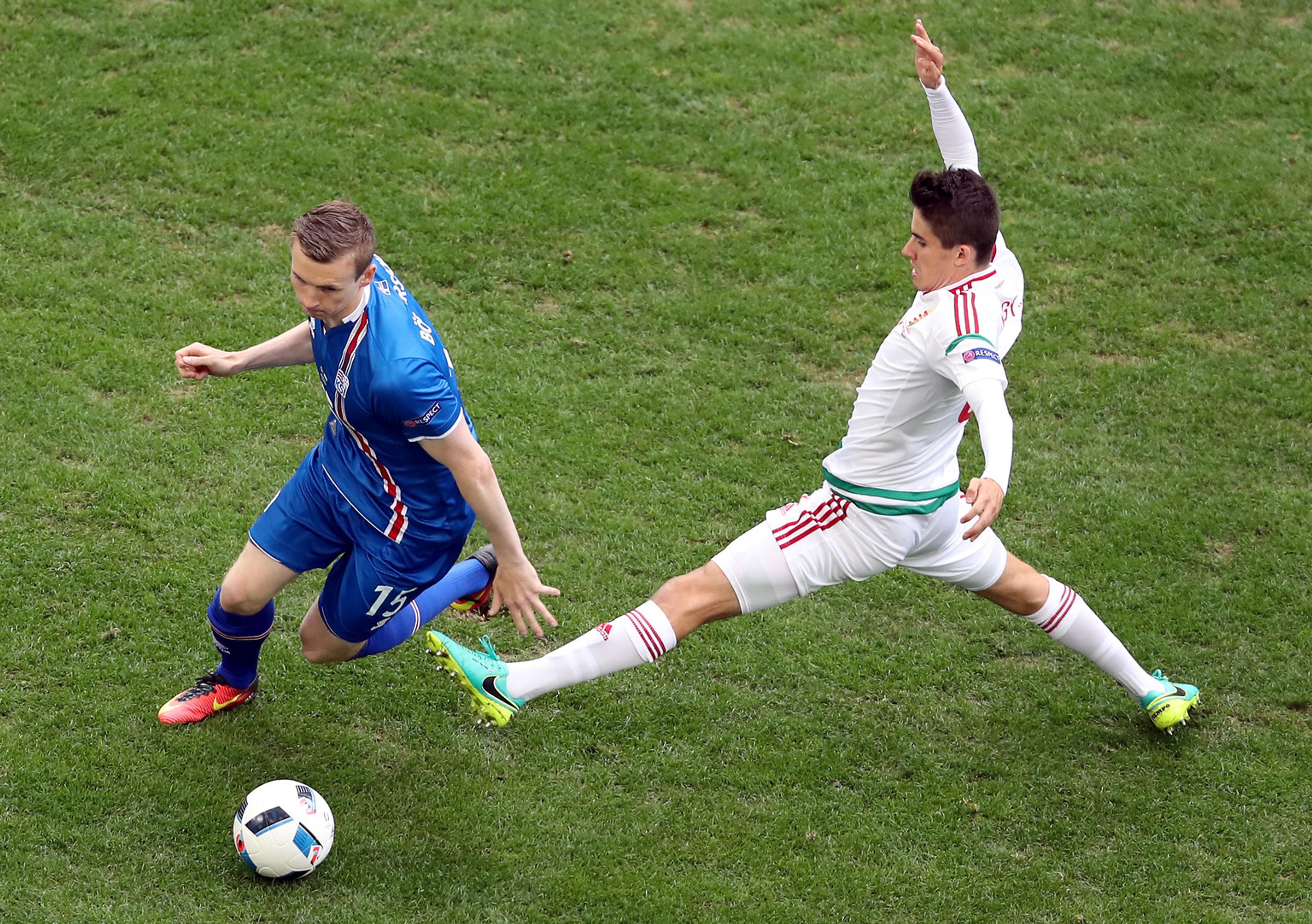 Snímky zo zápasu Island - Maďarsko