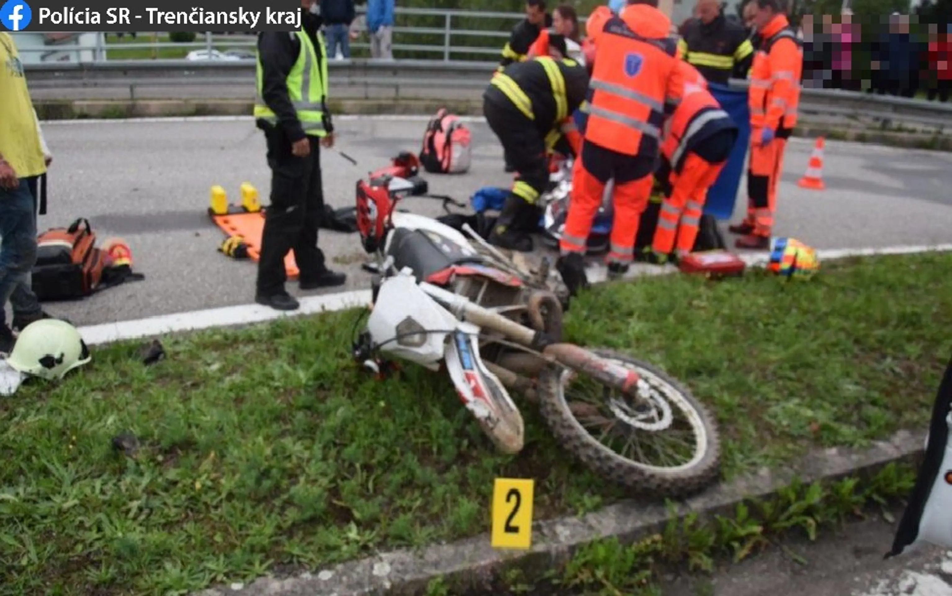 Nehoda motocykla.