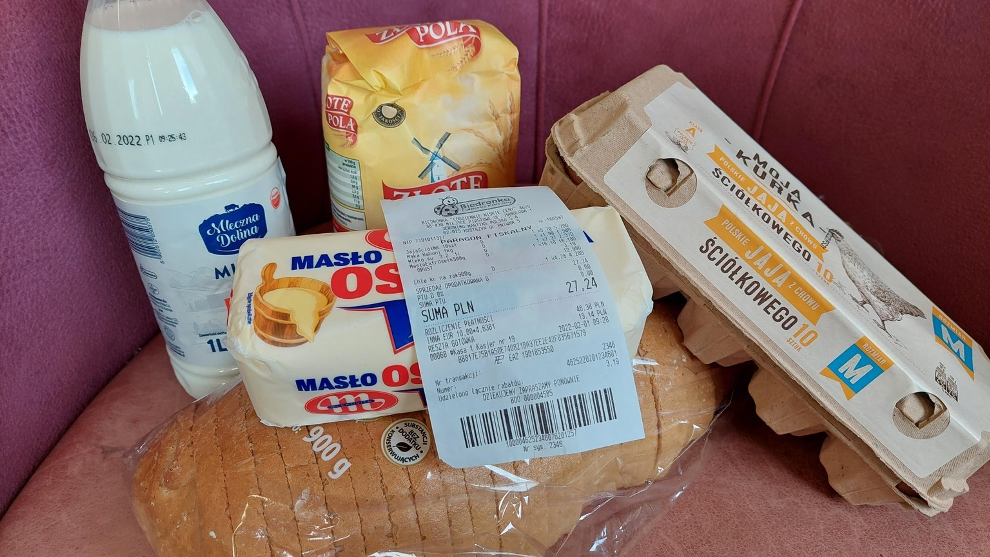 Účet v poľských potravinách