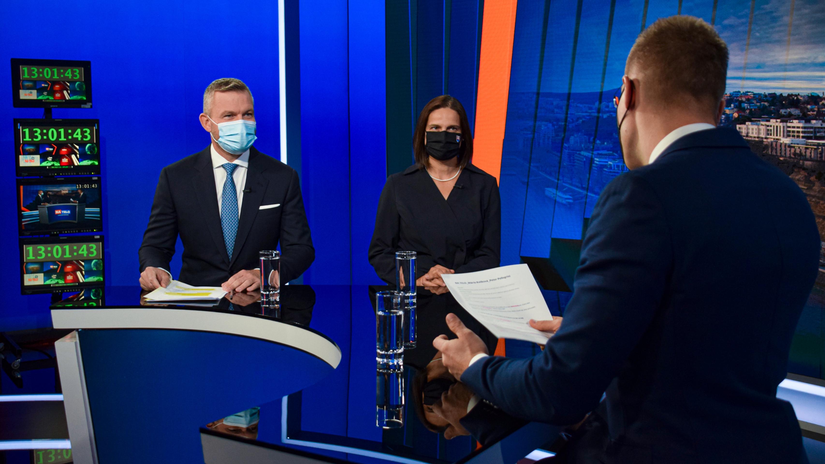 Peter Pellegrini a Mária Kolíková v Na telo.