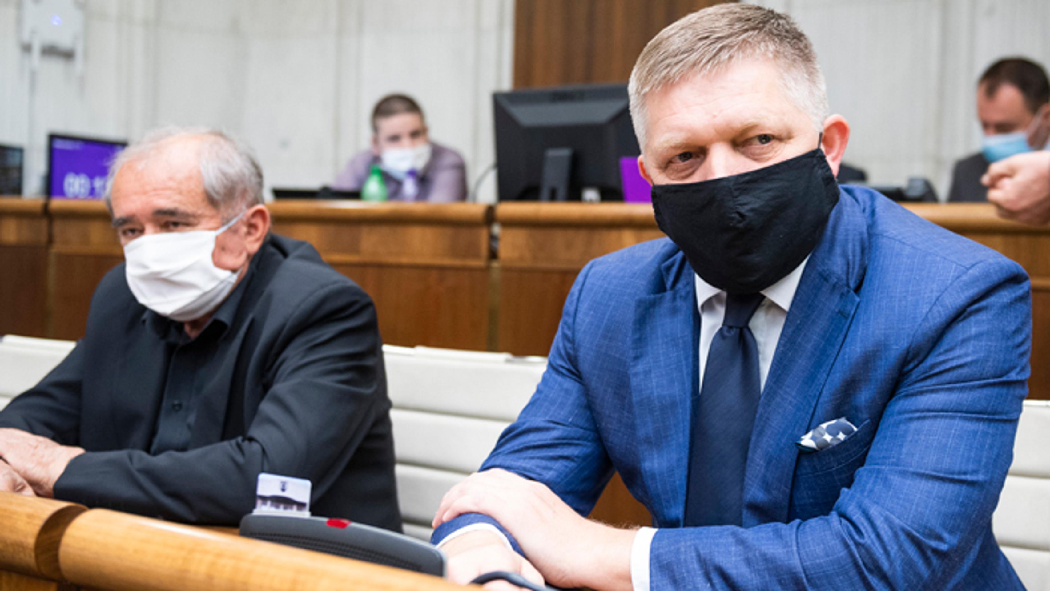 Premiér Igor Matoviča a predseda parlamentu Boris Kollár.