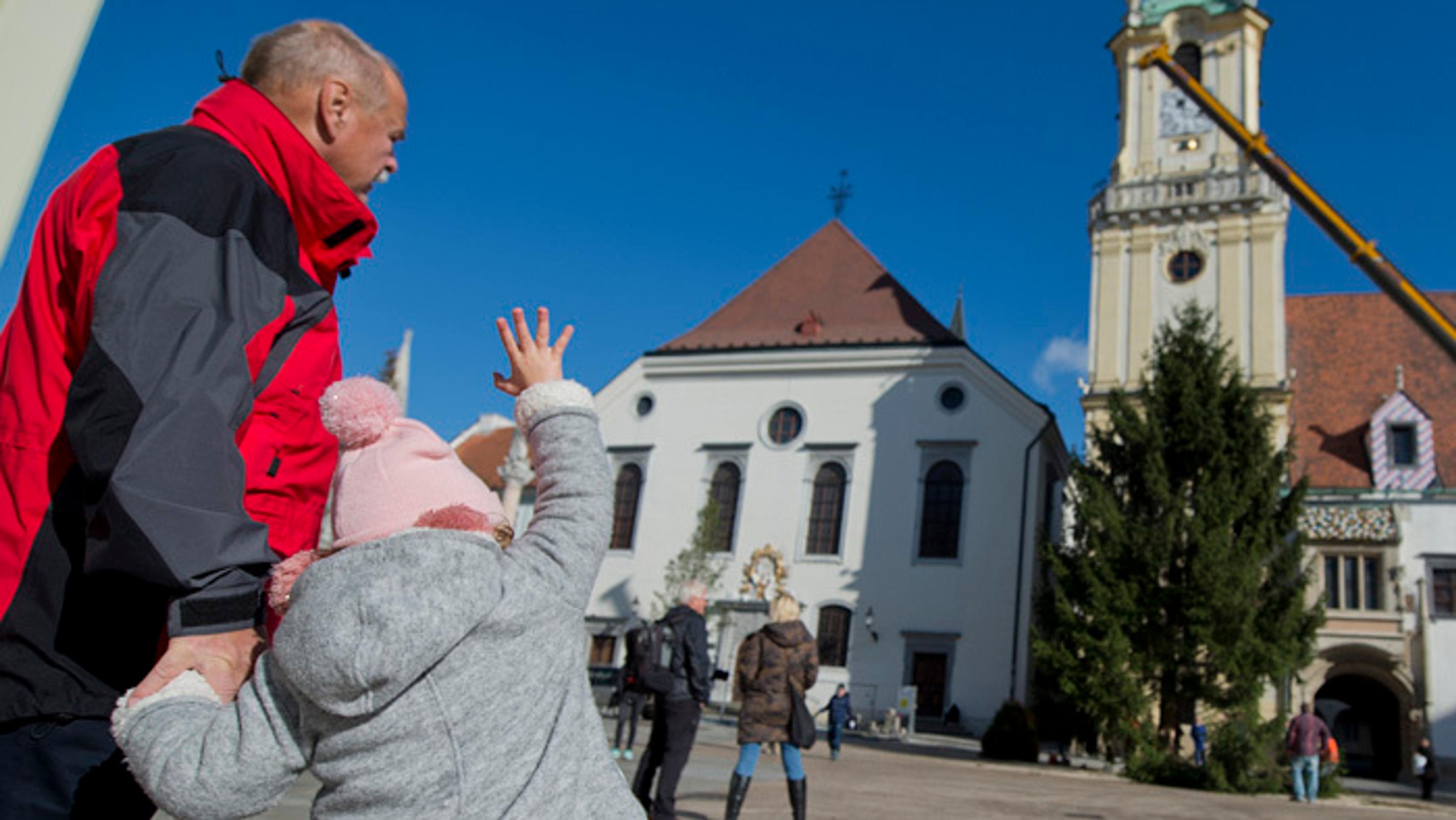 Vianočný stromček v Bratislave.