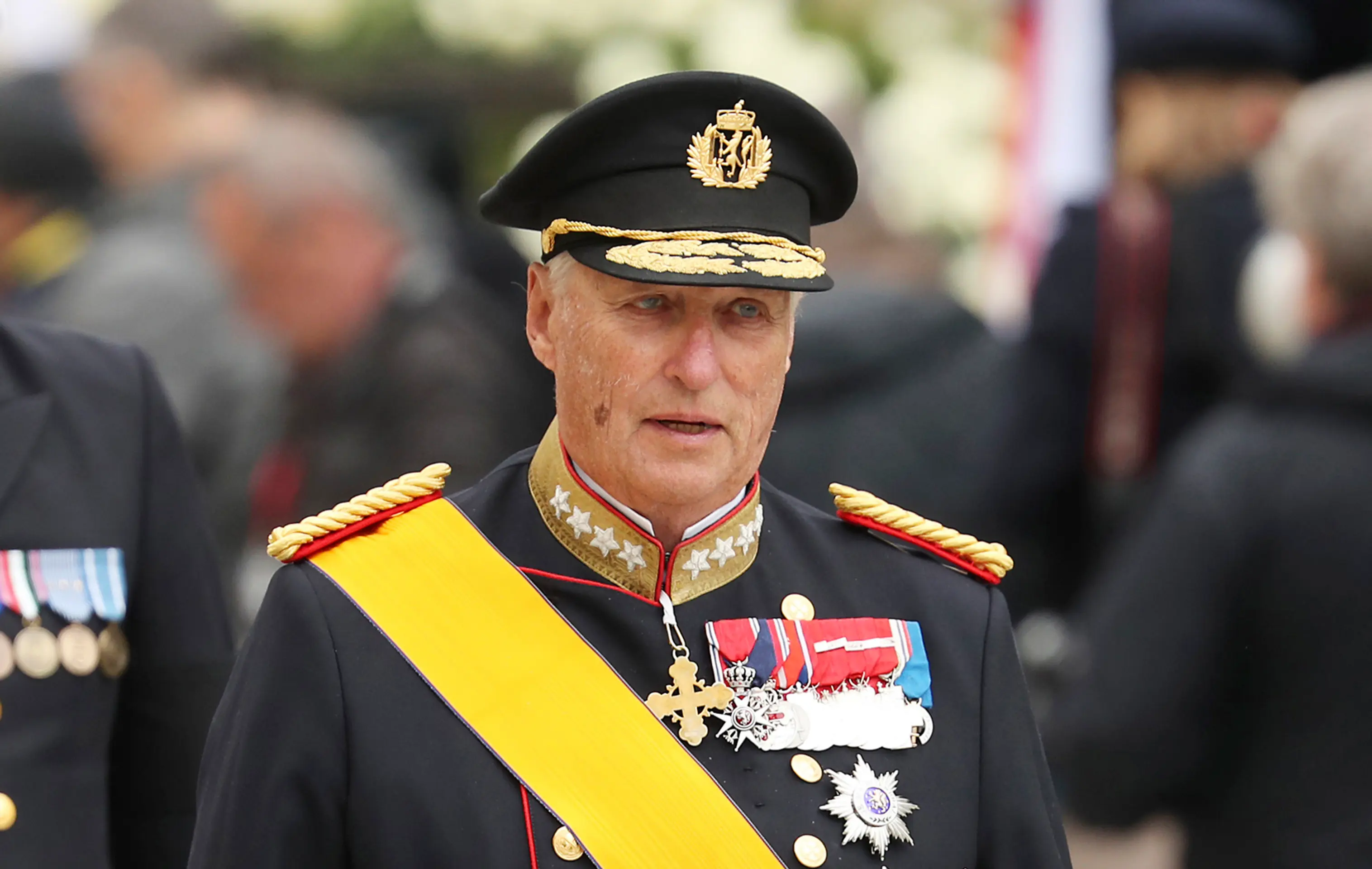 Nórsky kráľ Harald V. na pohrebe veľkovojvodu Jeana z Luxemburska