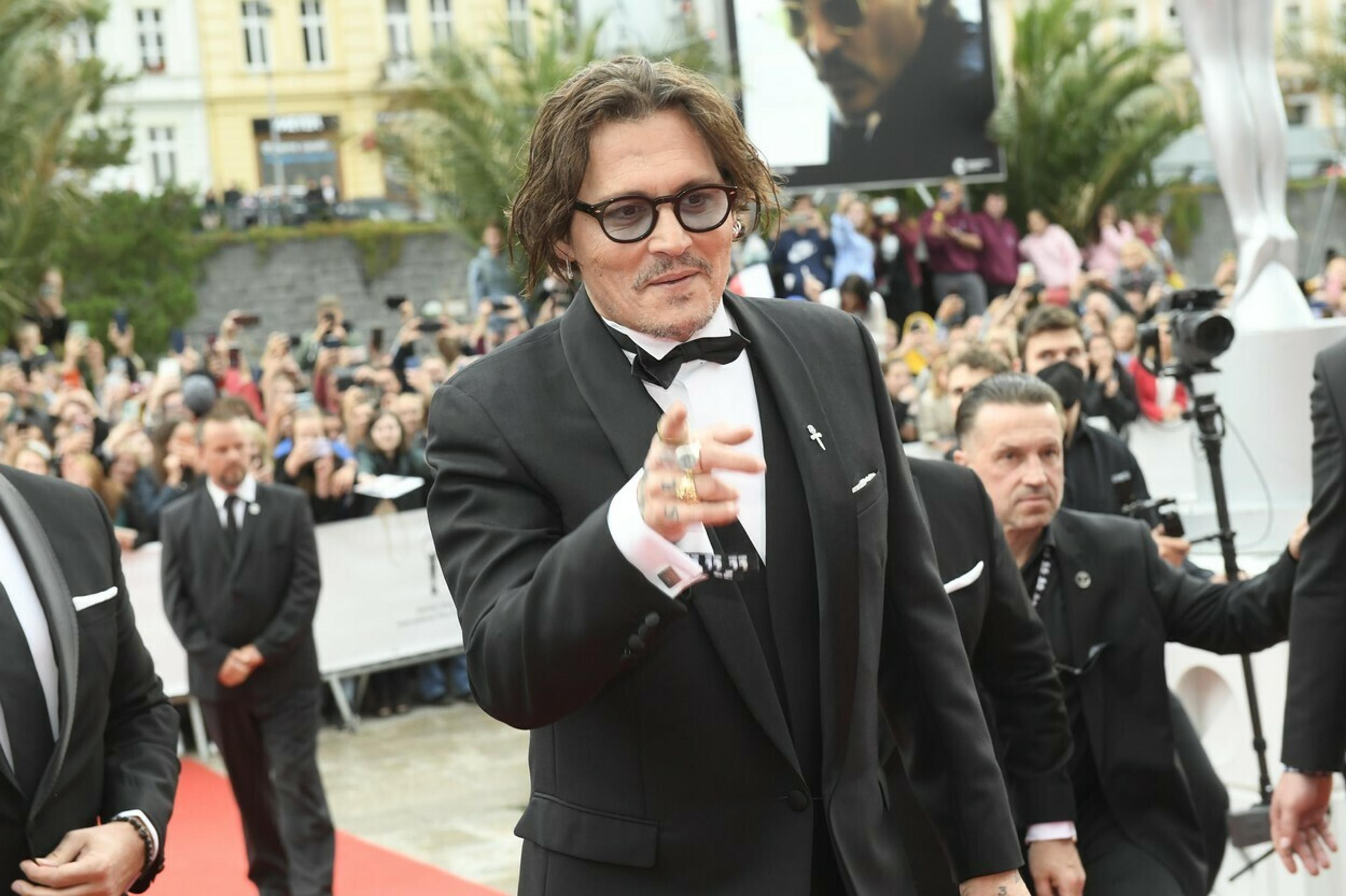 Johnny Depp na záverečnom ceremoniáli 55. ročníka MFF KV