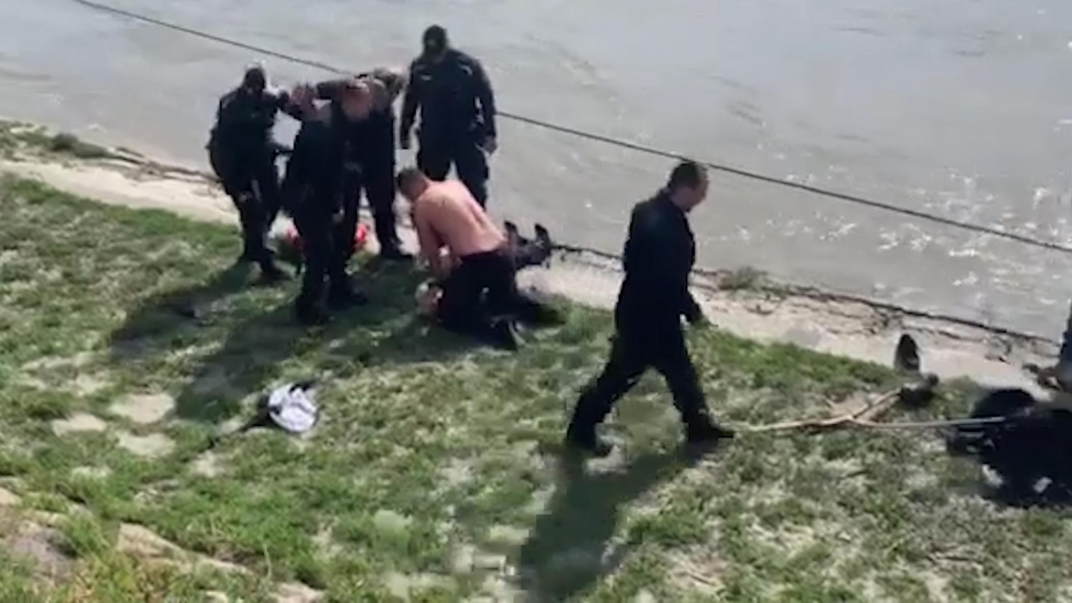 Záchrana ženy z Dunaja.