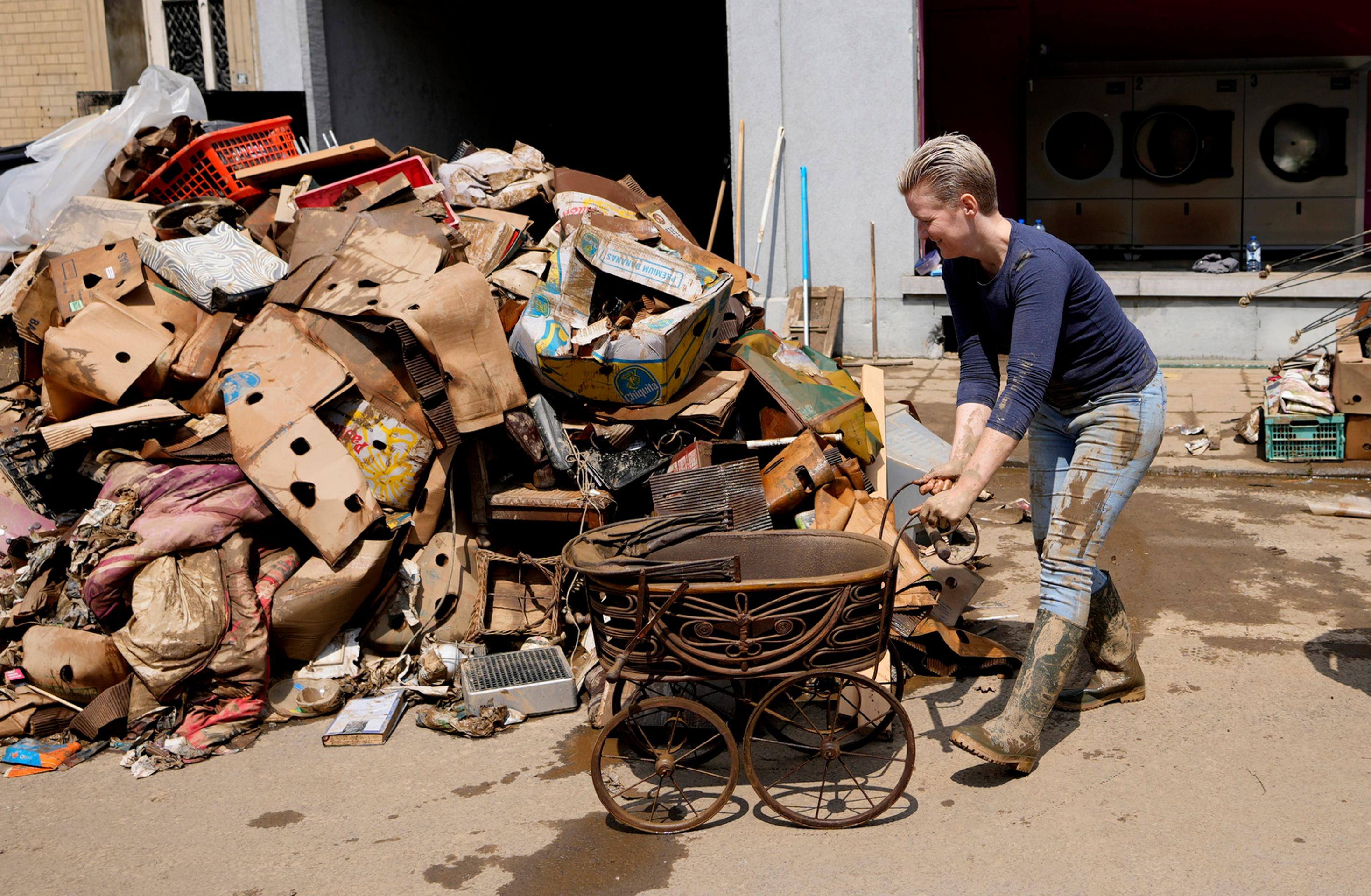 Škody po záplavách v Belgicku