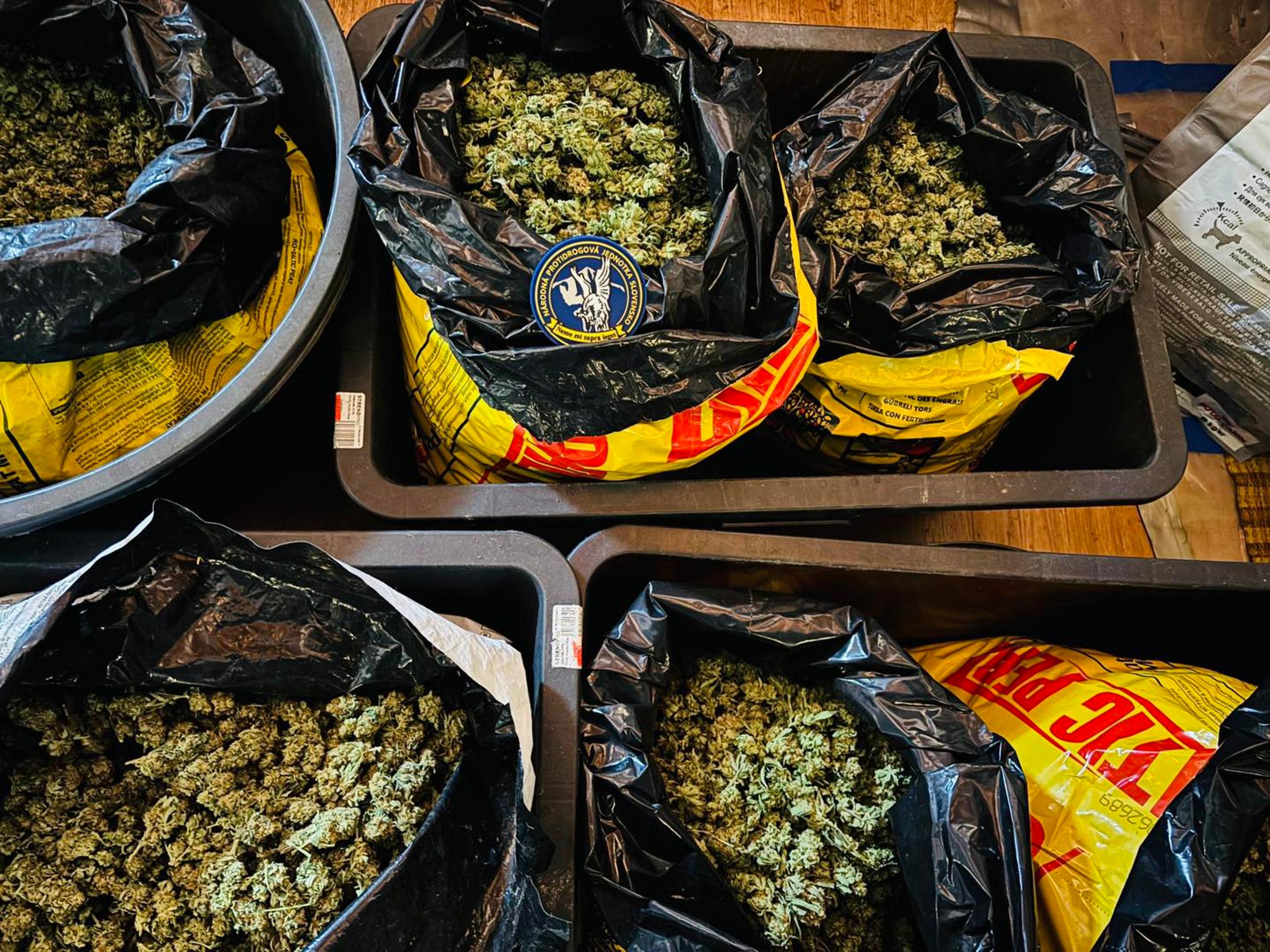 Policajti zhabali viacero vrecúšok.