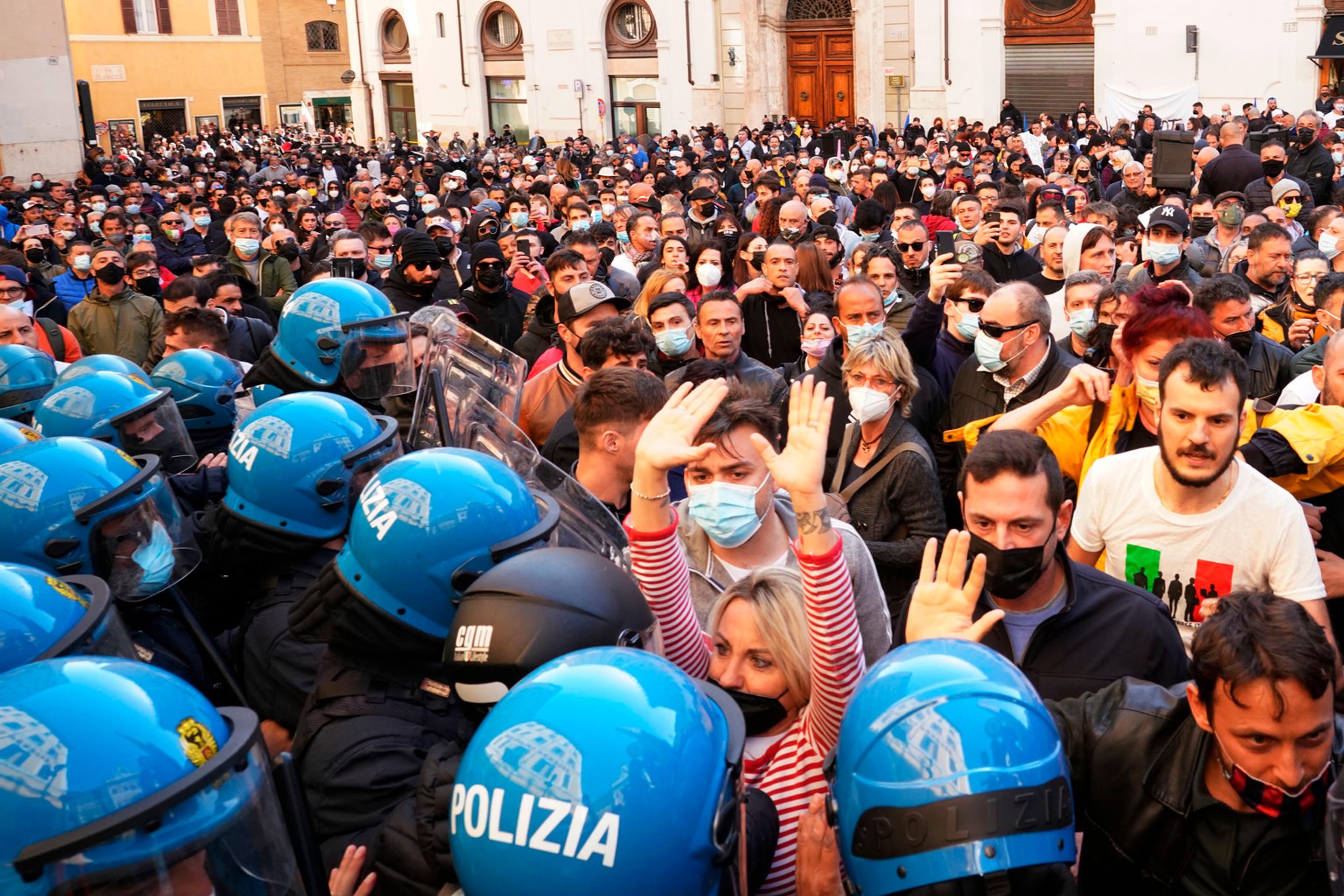 Protest v Taliansku.