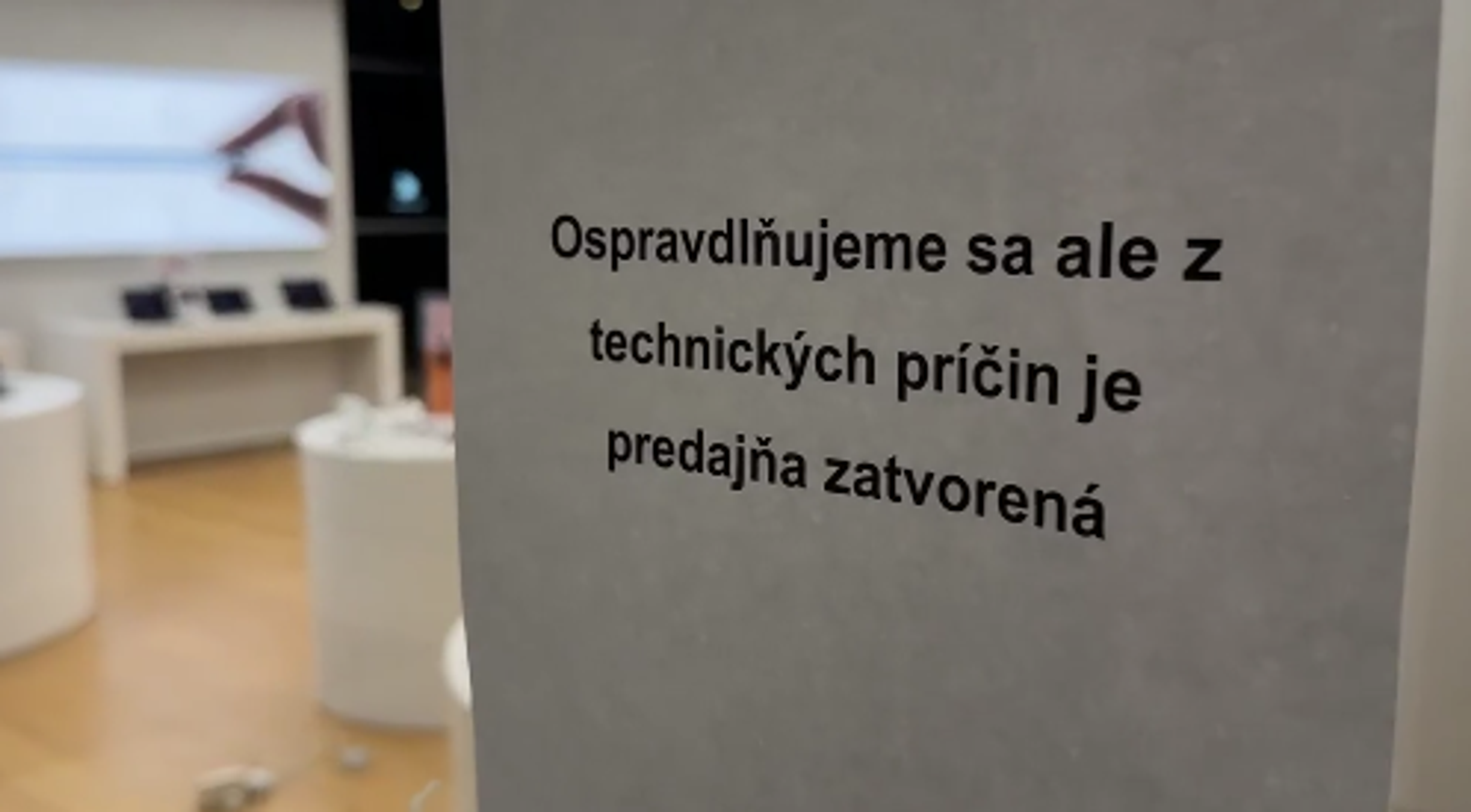 Prepad predajne v OC Central.