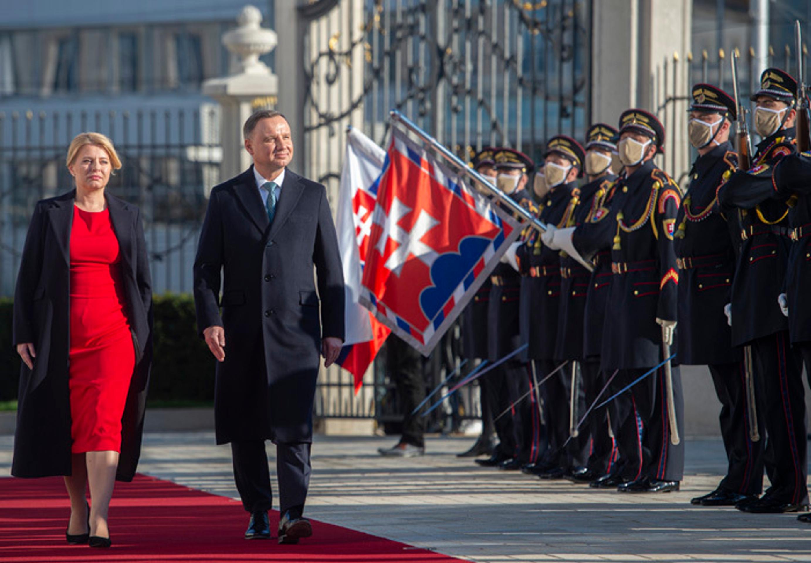Prezidentka Zuzana Čaputová a jej poľský partner Andrzej Duda.