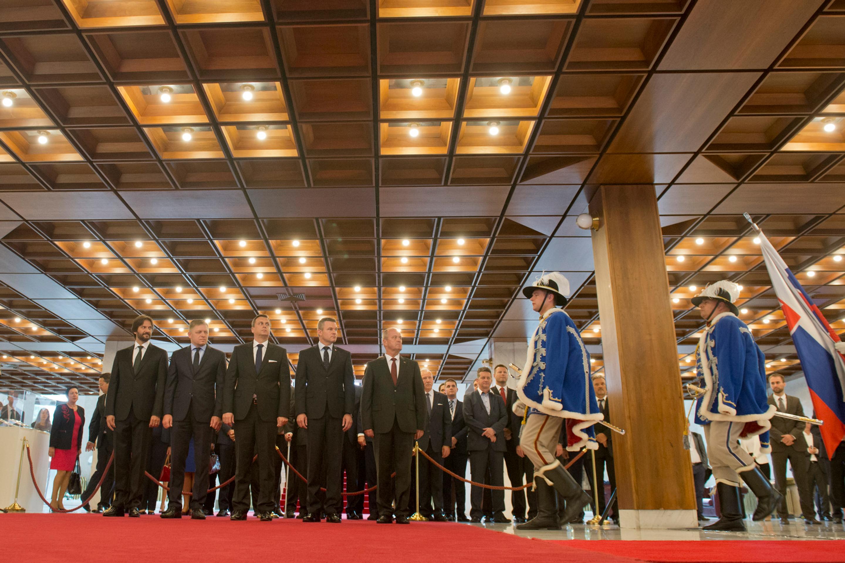 Slávnostný ceremoniál nástupu Čestnej stráže Ozbrojených síl SR v Národnej rade SR