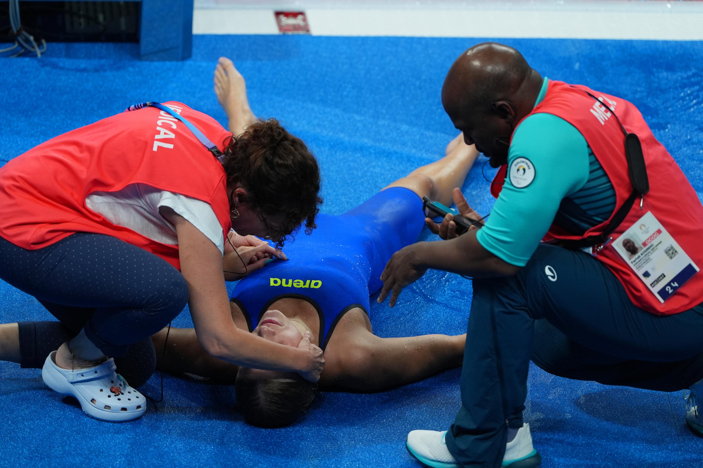 Slovenská plavkyňa Tamara Potocká po skončení rozplavby skolabovala.