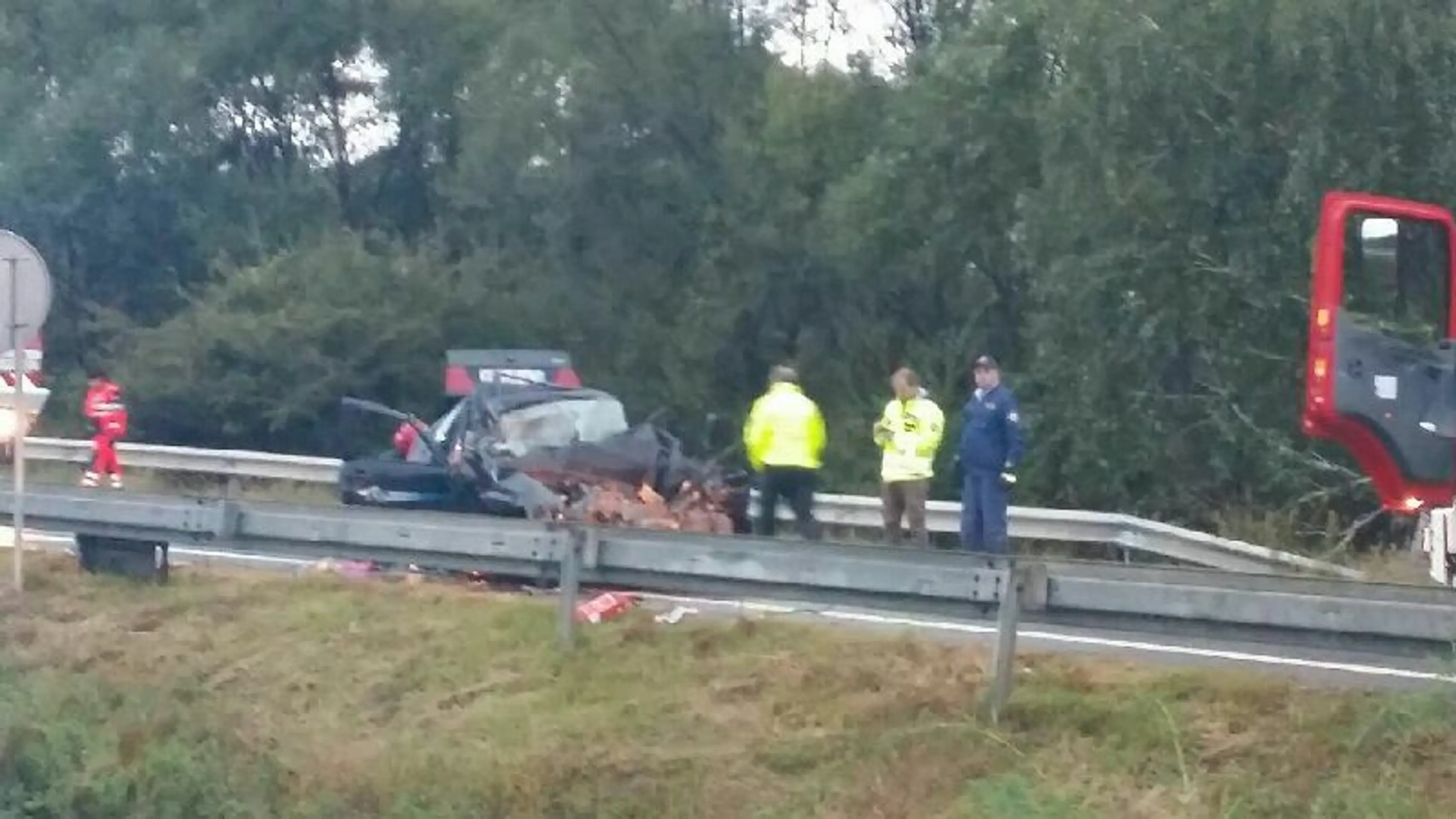Havarované auto.