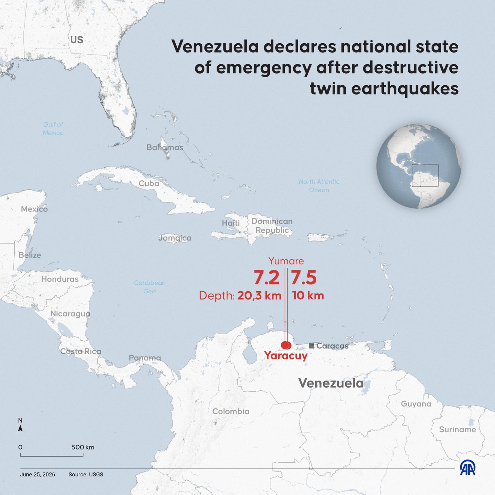 Zemetrasenia vo Venezuele.