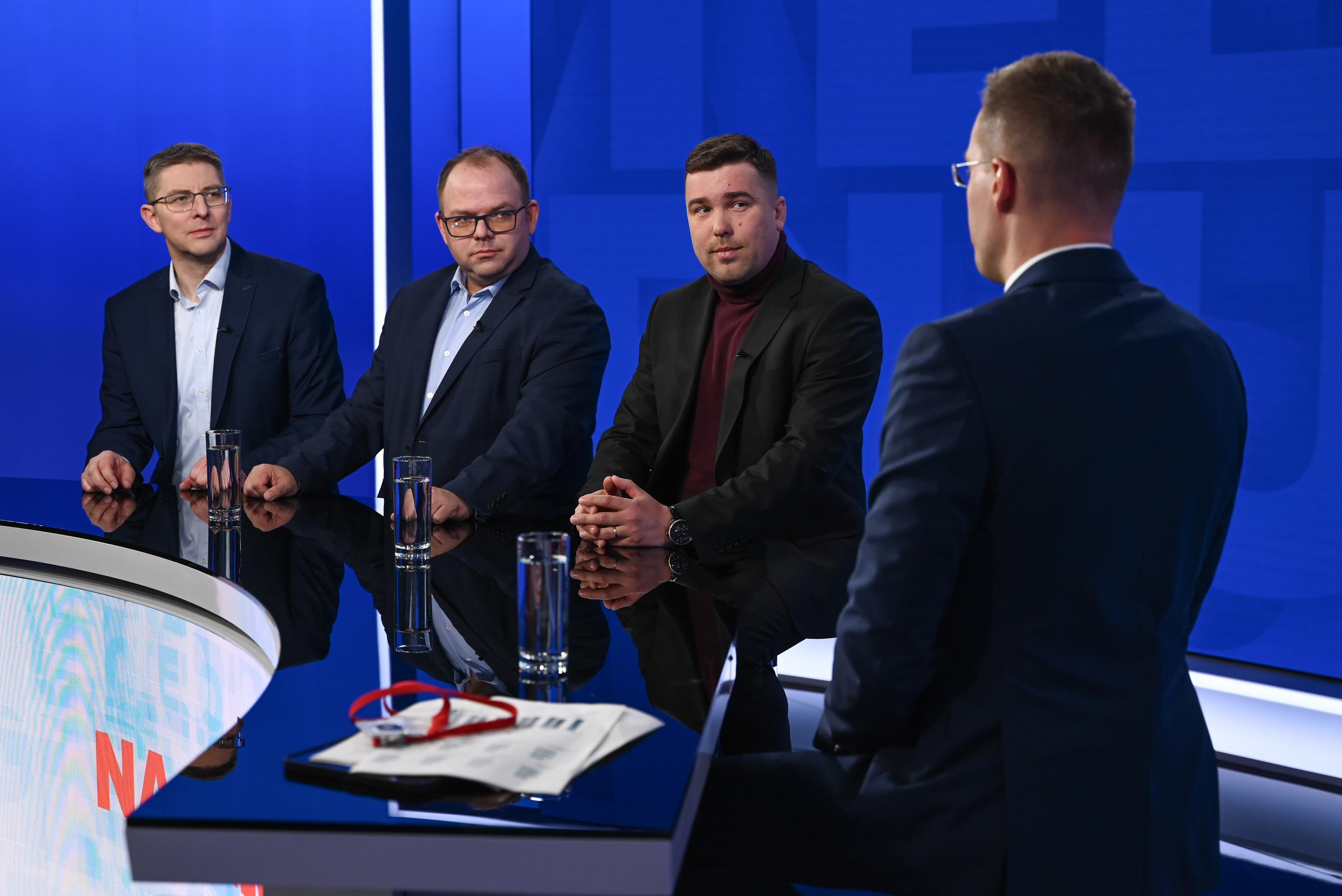 Martin Slosiarik, Václav Hřích a Jakub Hankovský v relácii Na telo plus.