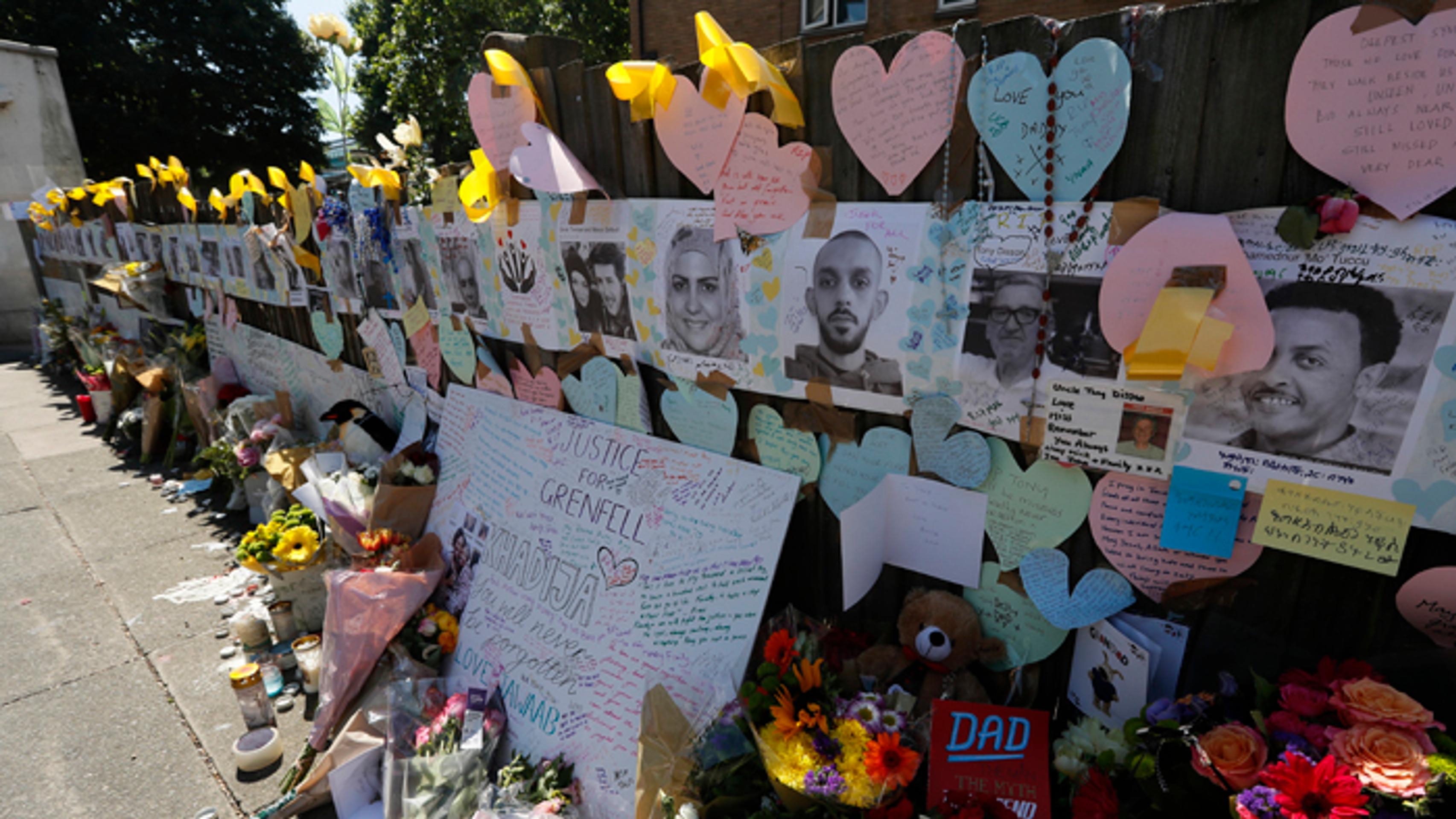 Obete požiaru Grenfell Tower.