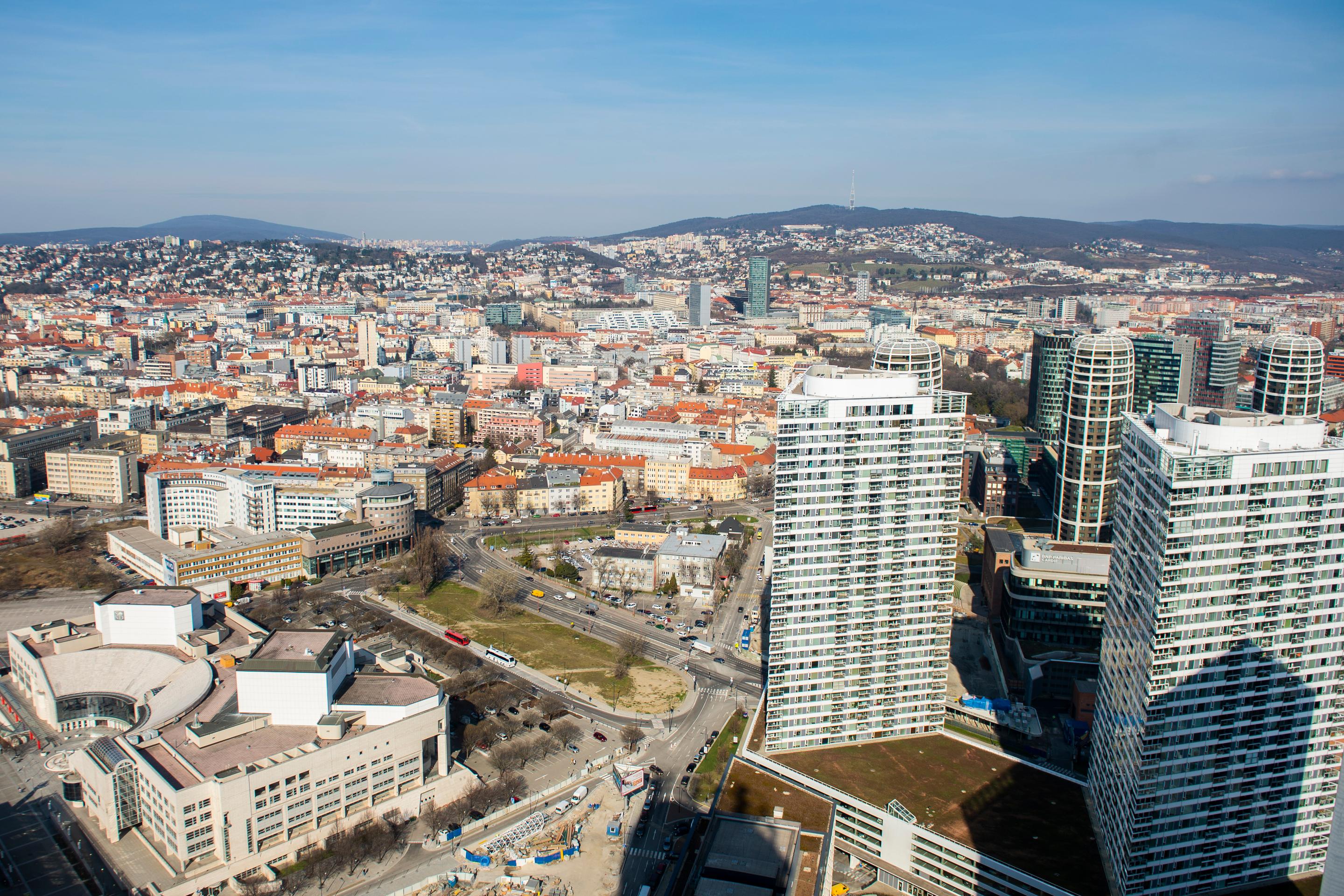 Pohľad na Bratislavu.