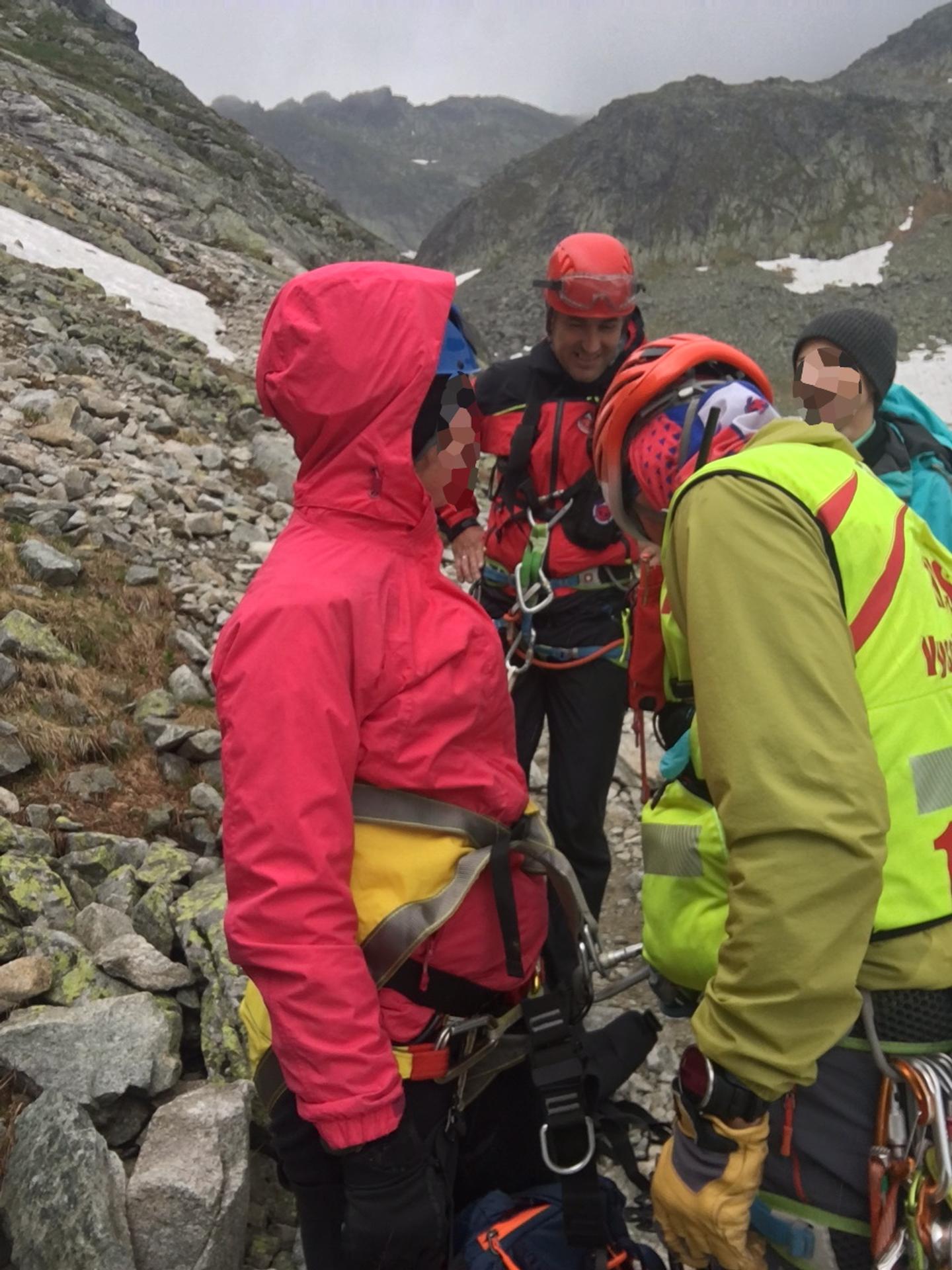 Záchranná akcia pod Sedlom Prielom.