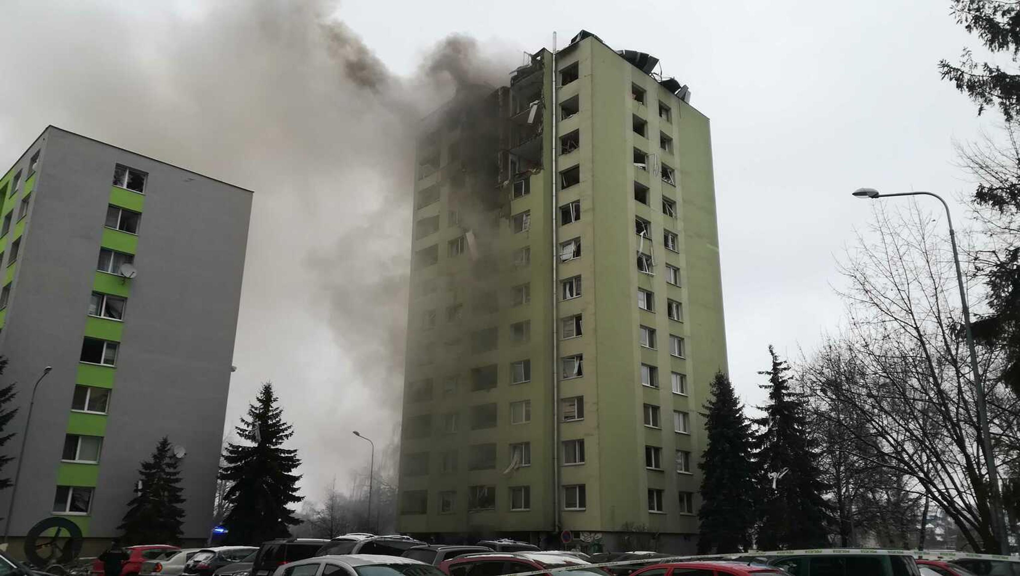 Výbuch bytovky v Prešove.