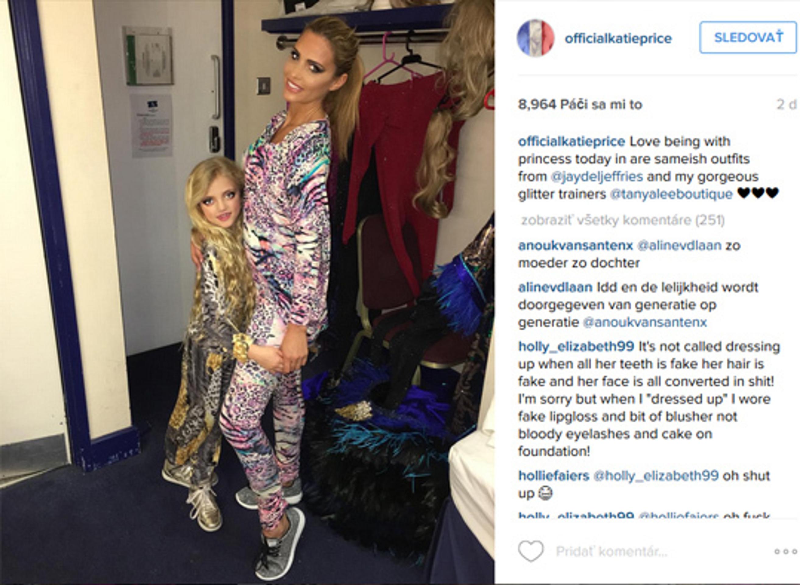 Katie Price s dcérou Princess.