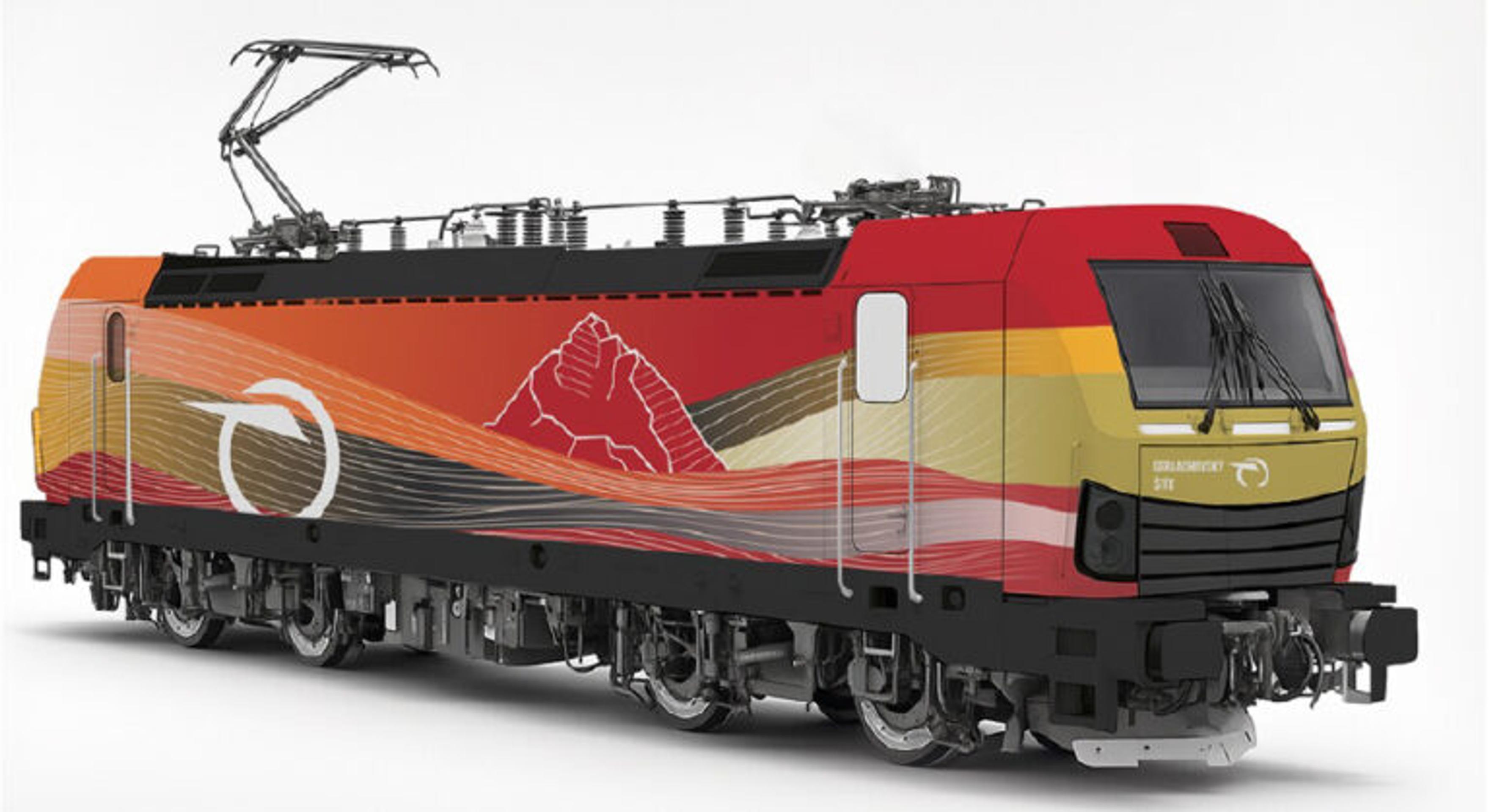 Rušeň s motívom Gerlachovského štítu 