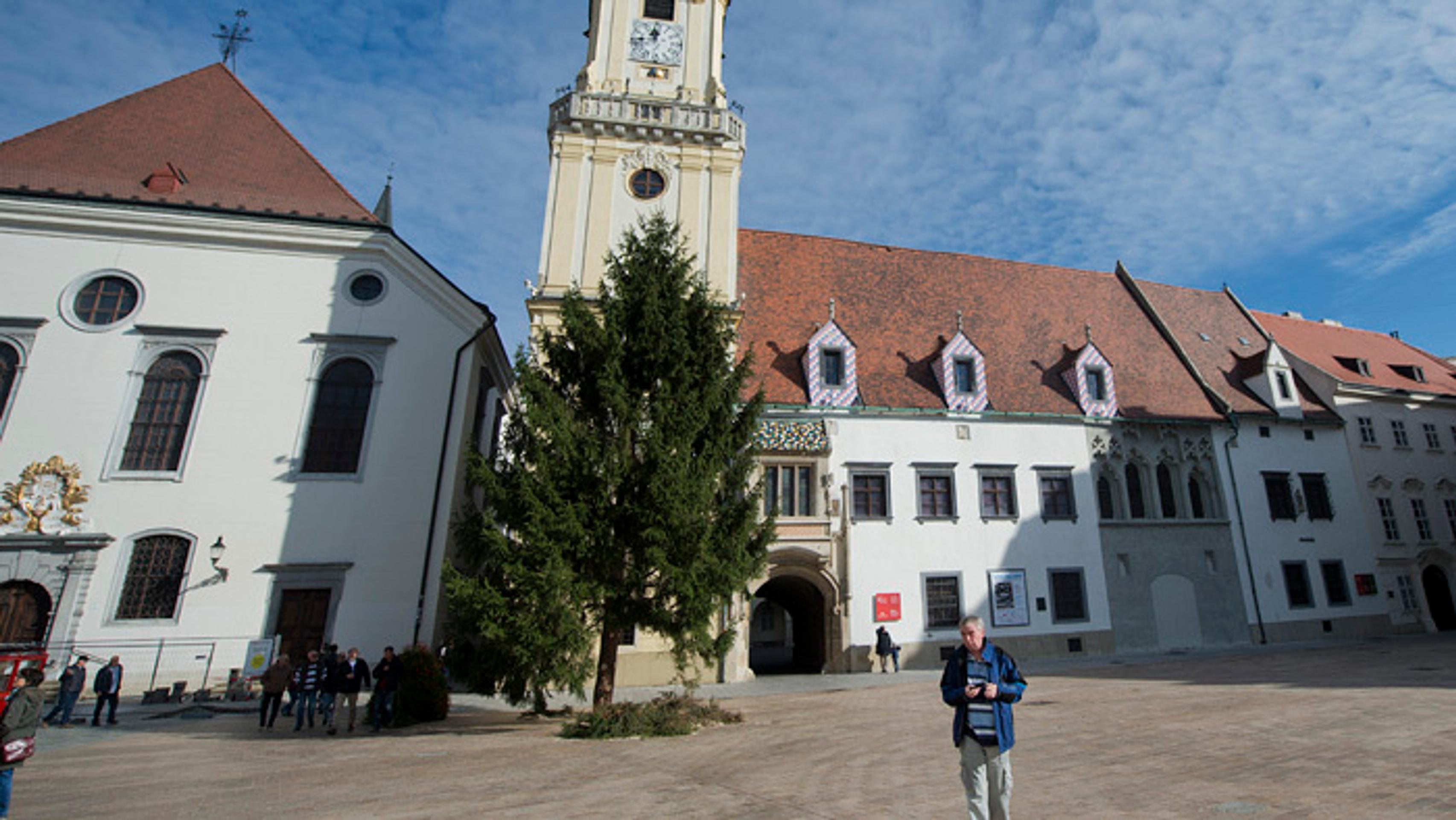 Vianočný stromček v Bratislave.